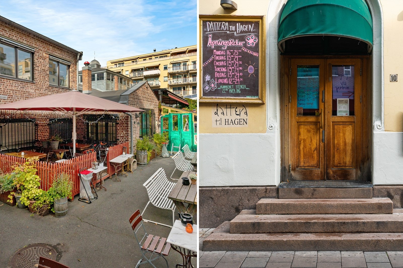 Lokale perler i nærområdet som Dattera til Hagen og Oslo Mekaniske Verksted byr på et pulserende byliv. Galleribilde