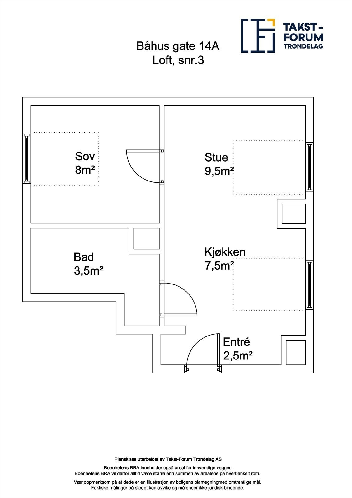 Plantegning loft. Galleribilde