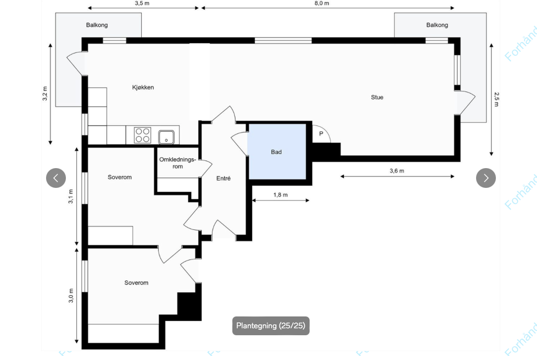 Alternativ plantegning 1. Megler/selger tar ikke ansvar for at dette lar seg gjøre Galleribilde