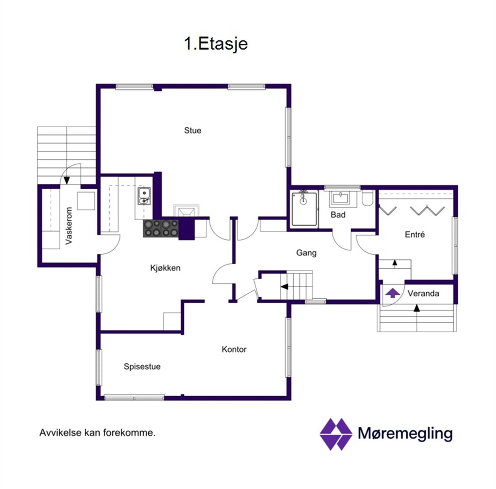 Plantegning 1.etasje Galleribilde