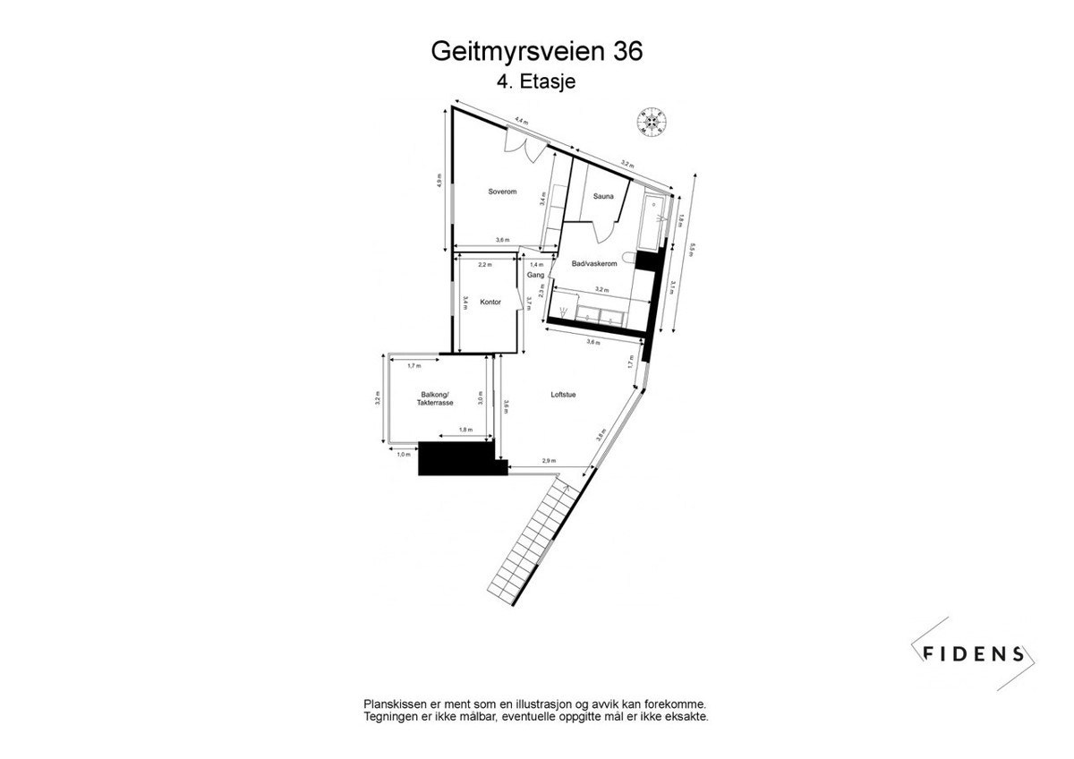 Plantegning - 4. etasje Galleribilde