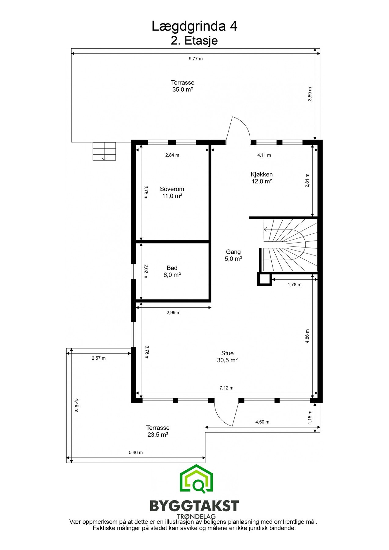 Planskisse 2. etg. Galleribilde