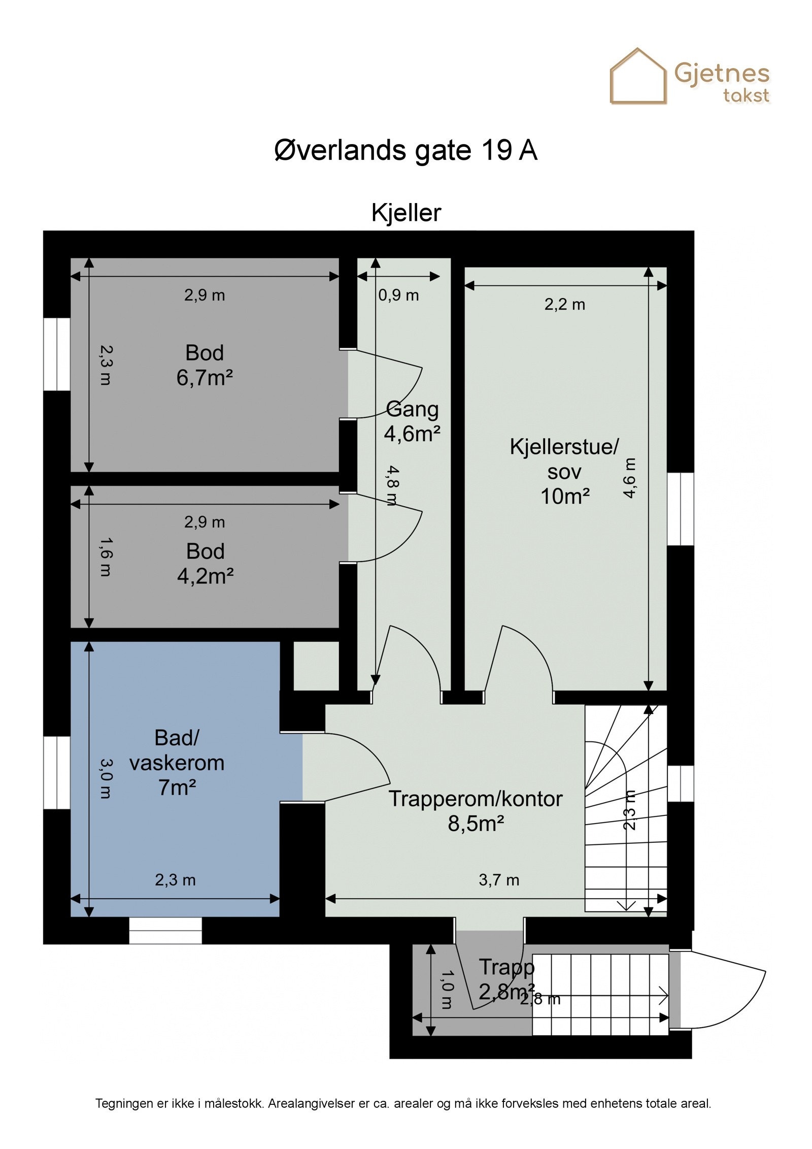 Planløsning kjeller Galleribilde