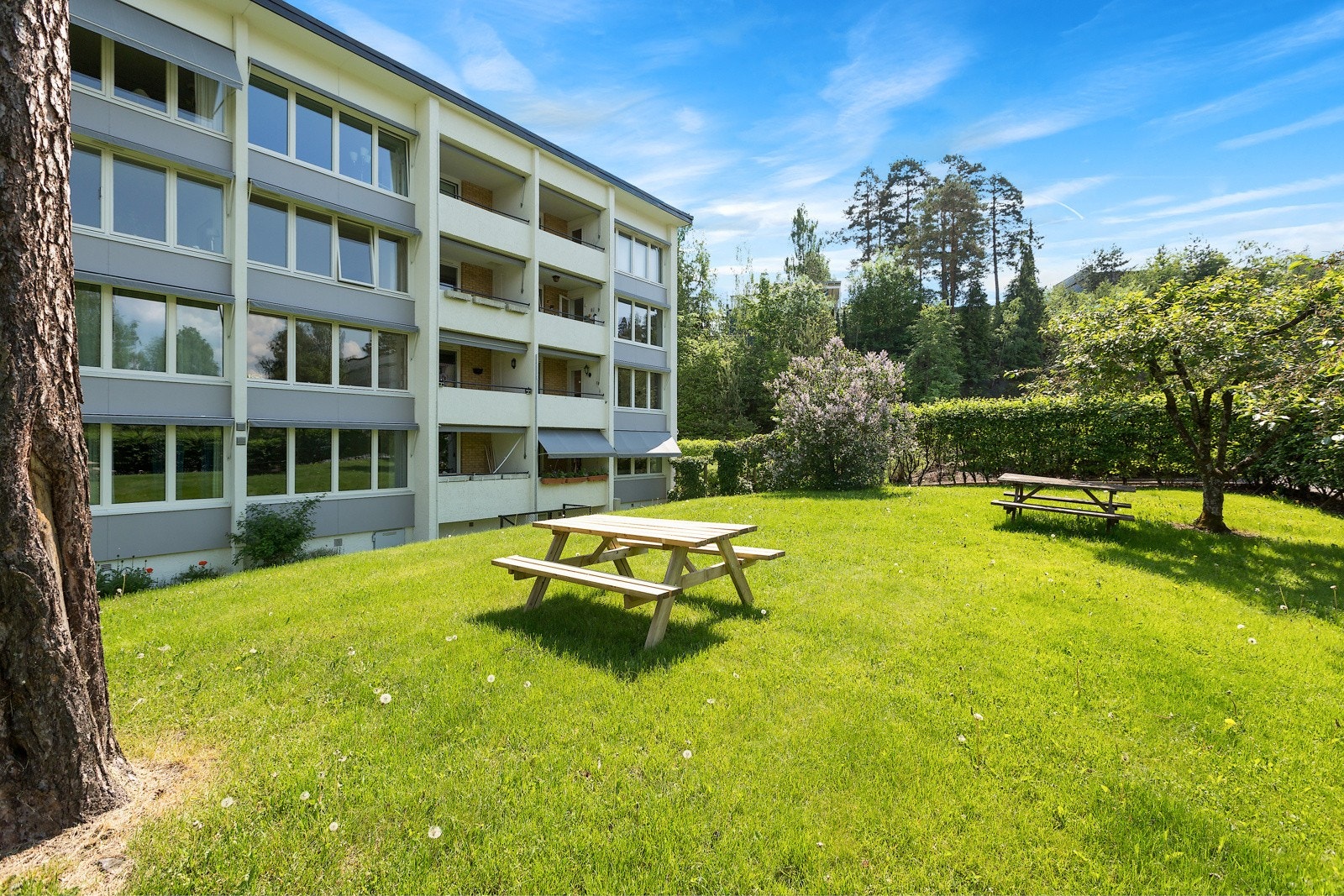 Det settes ut utemøbler på sommerstid, så her er det hyggelig å invitere til selskap og middager Galleribilde