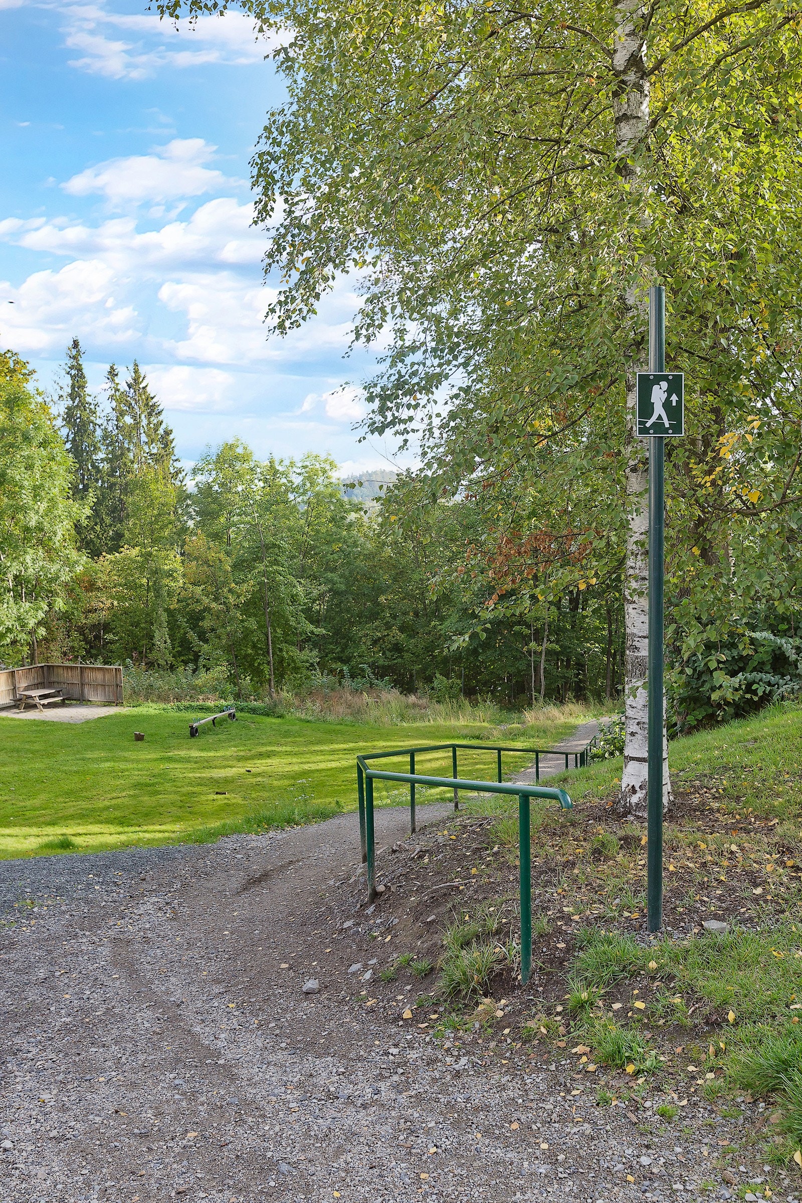 Via gangvei/snarvei rett ved boligen går man ned til Sandvika sentrum på 10 minutter Galleribilde
