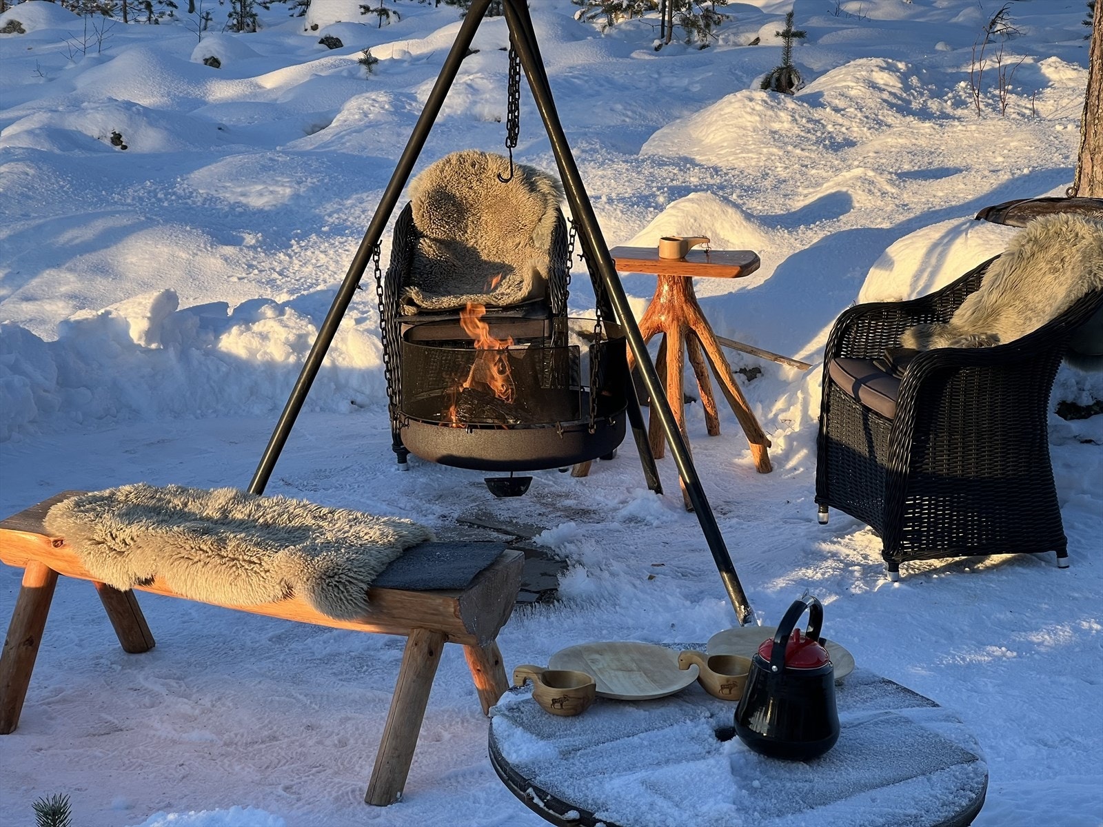 Koselig vinterstemning. Galleribilde