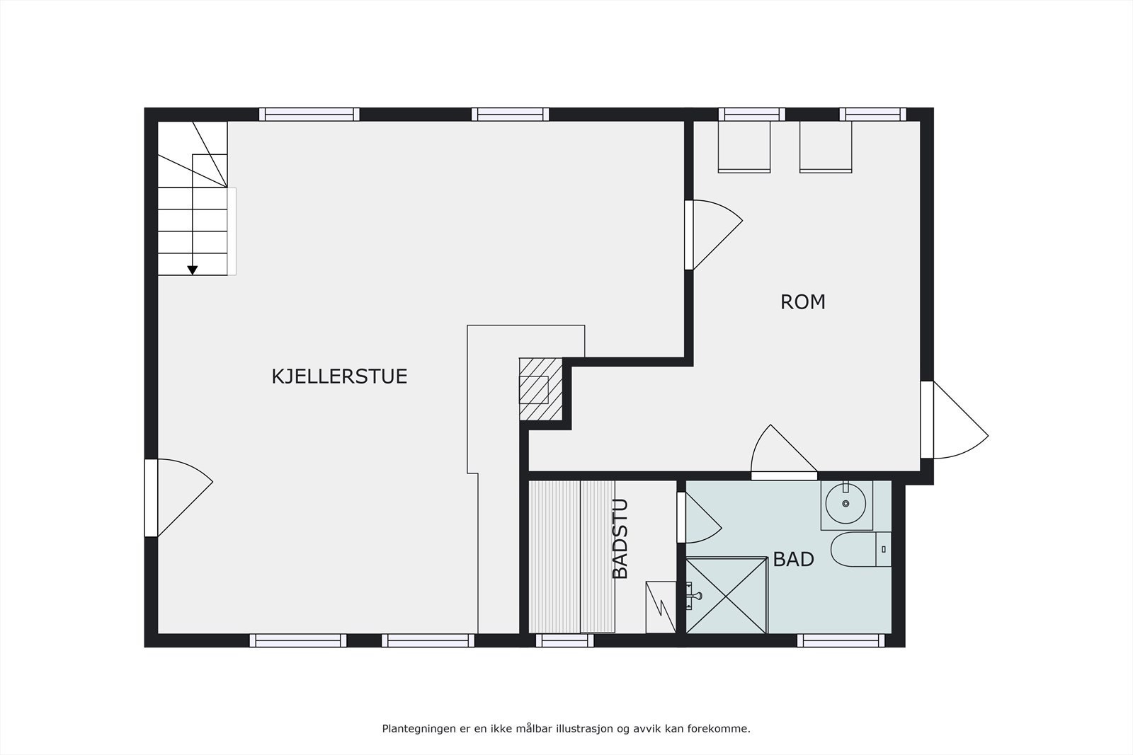 Plantegning kjeller Galleribilde