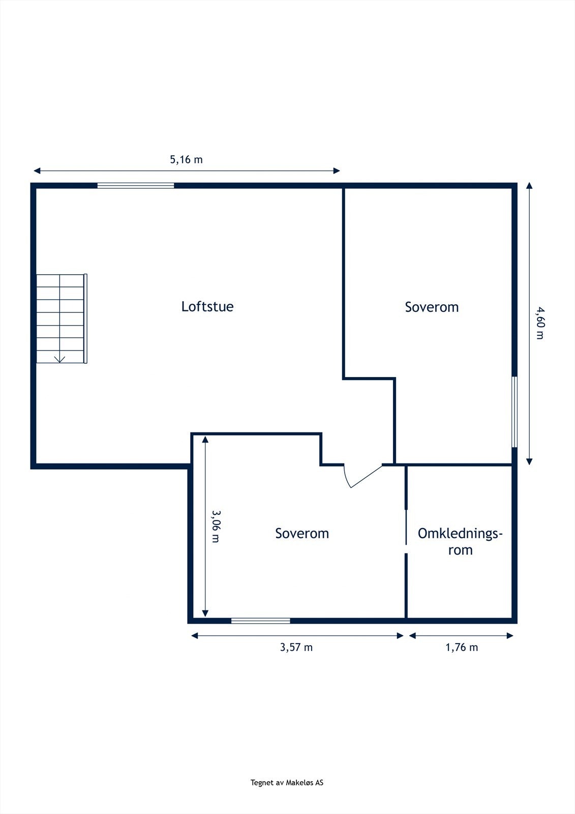 Plantegning loft. Galleribilde