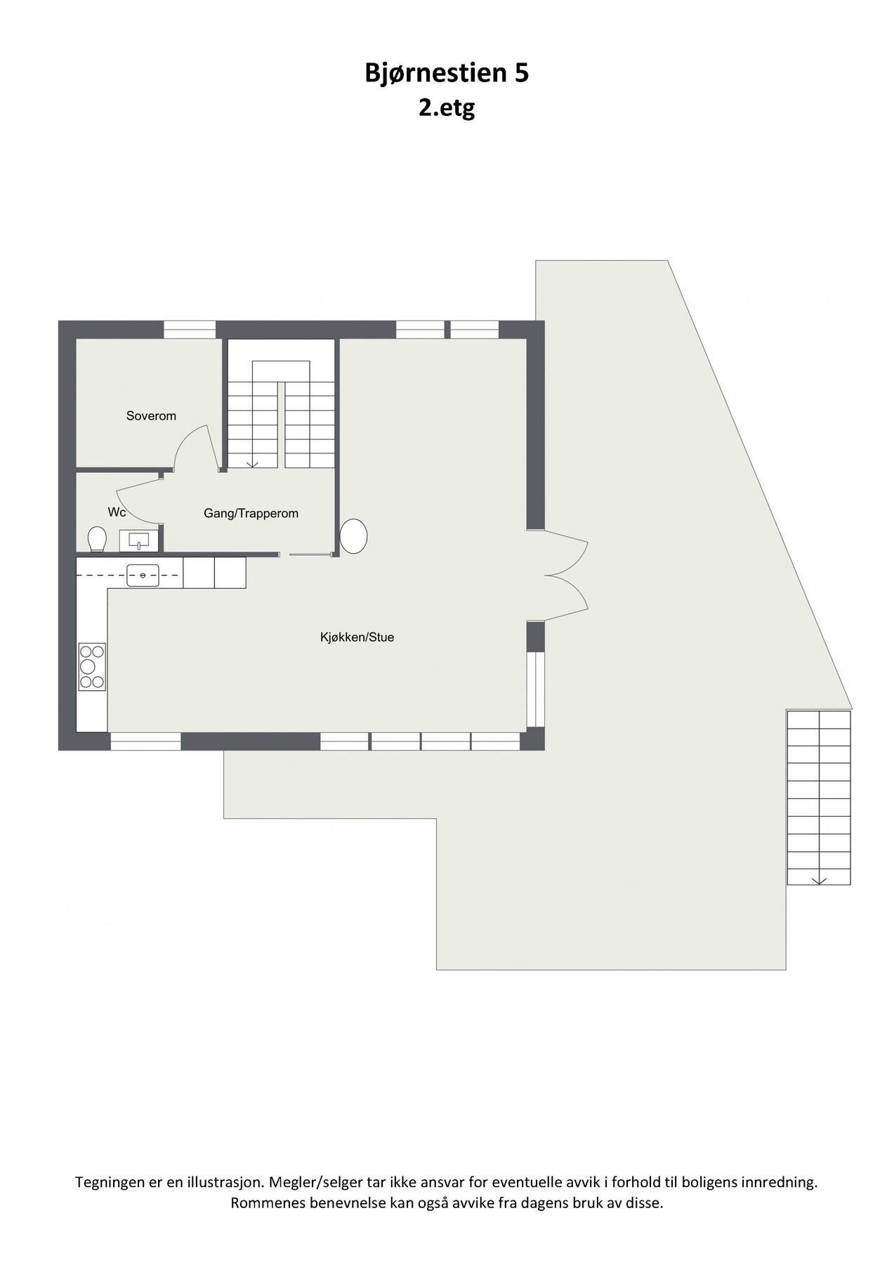 Plantegning 2D - 2.Etasje Galleribilde