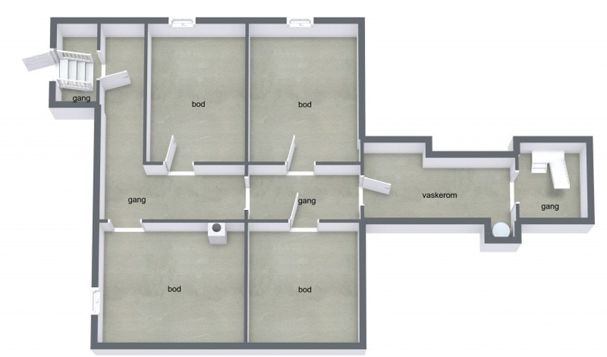 Plantegning kjeller. Galleribilde
