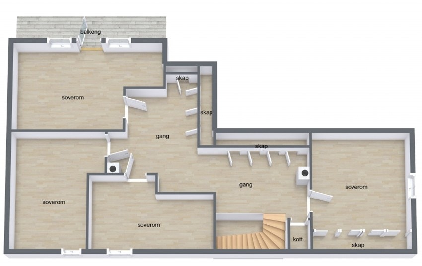 Plantegning 2.etasje. Galleribilde