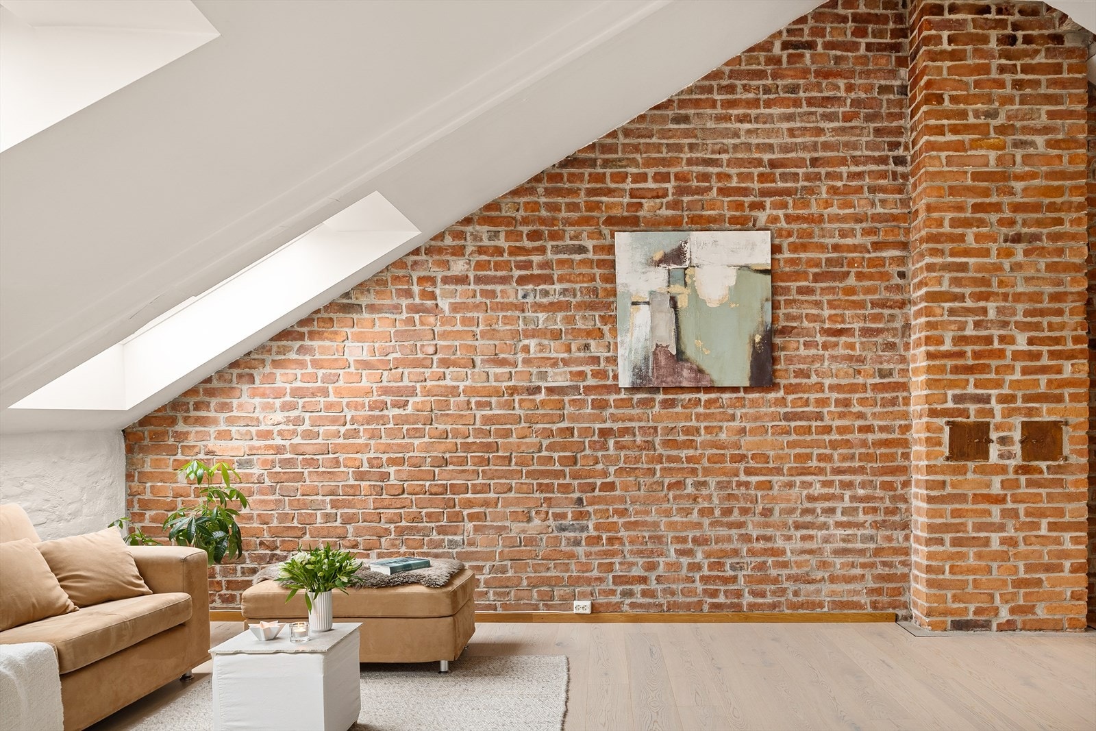 Sjarmfull vegg med mulighet for peis Galleribilde