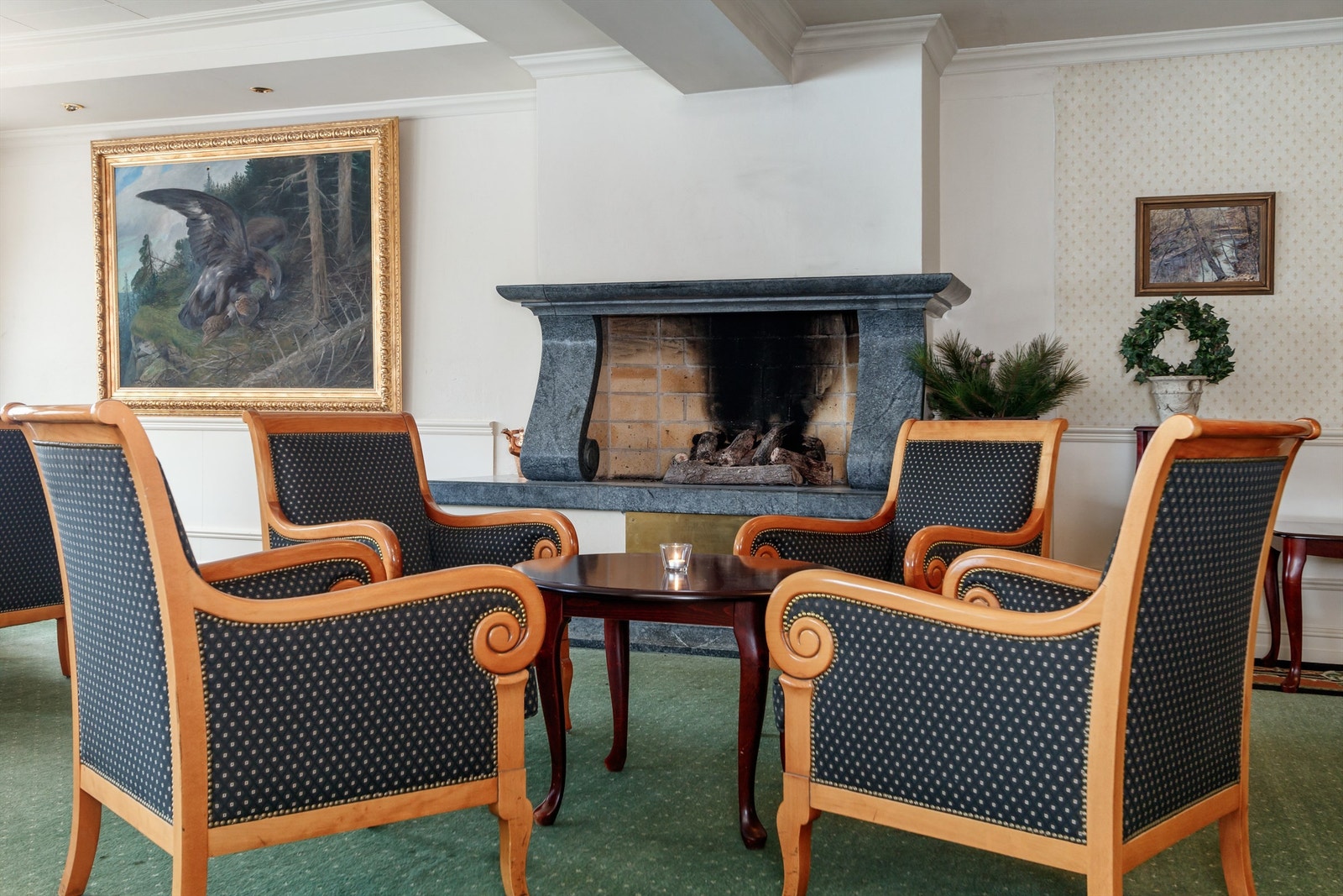 Gråsalen - felles forsamlingsrom. Galleribilde