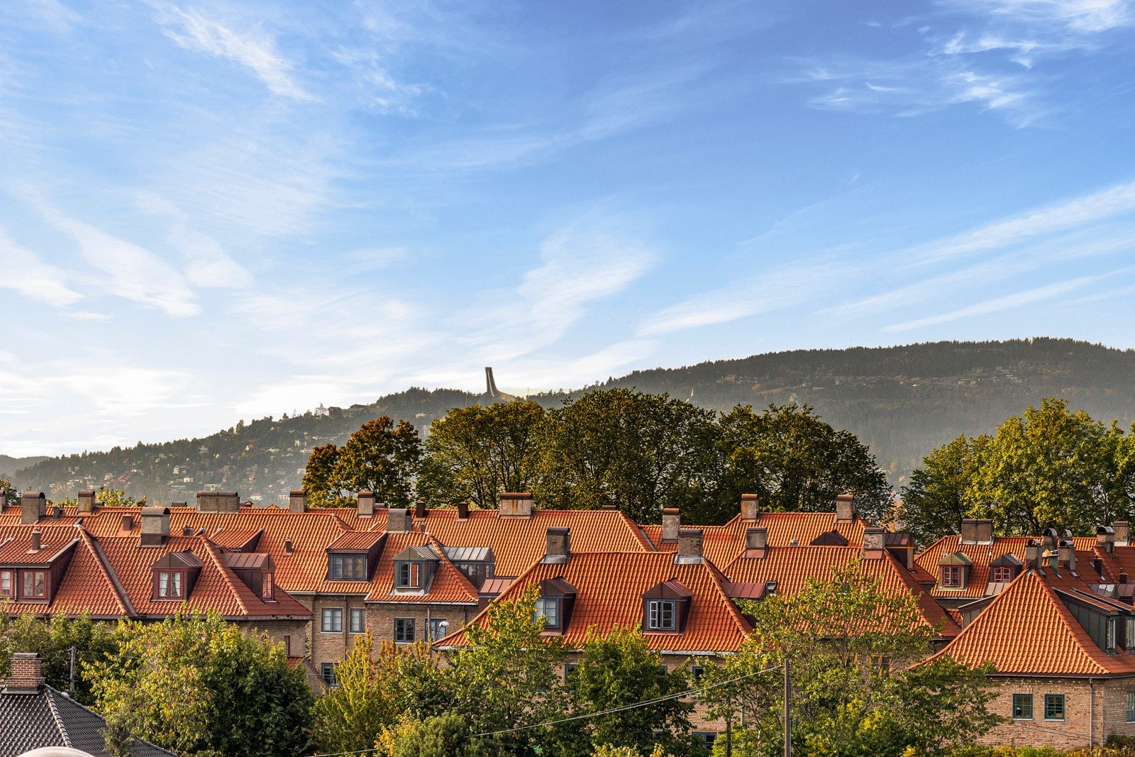 Nydelig utsikten fra takterrassen. Galleribilde