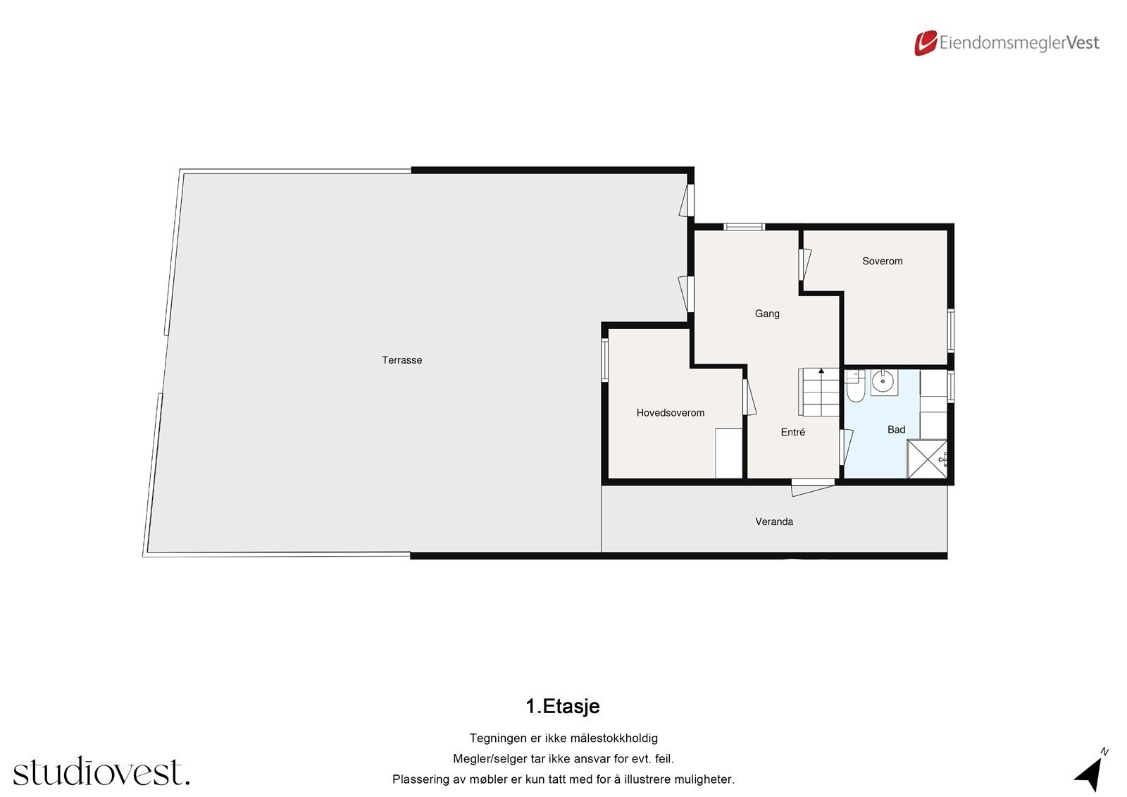 Planskisse: 1. etg. Galleribilde