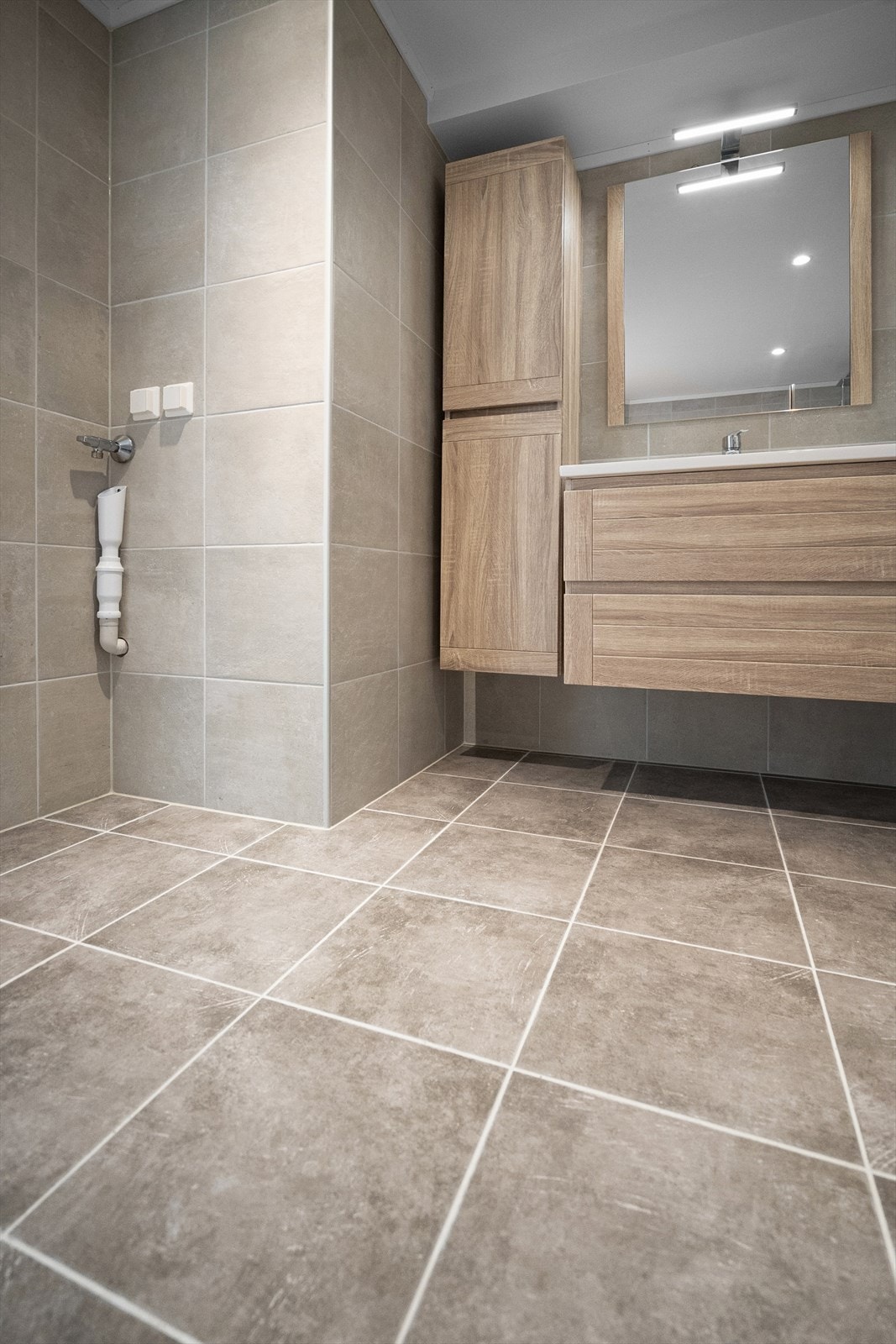 Det er også plass og opplegg for vaskemaskin. Galleribilde