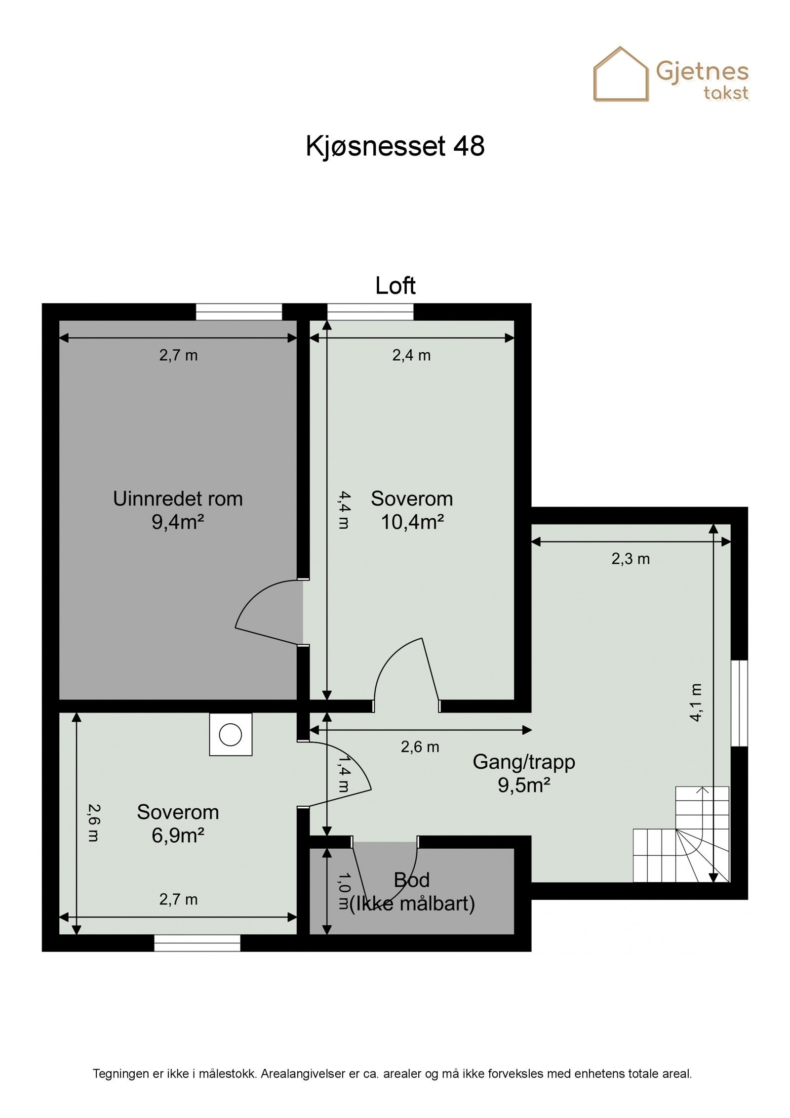 Planskisse loft Galleribilde