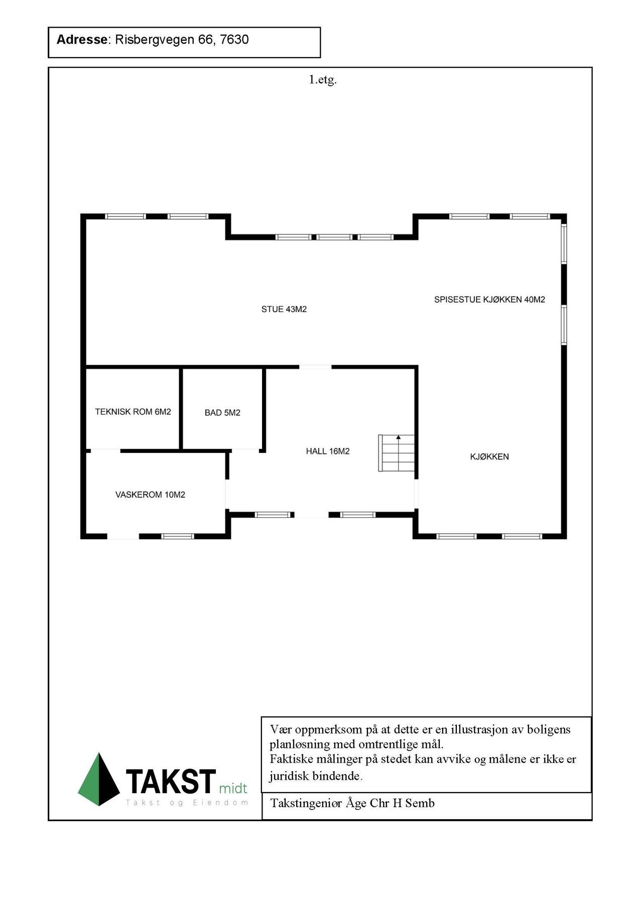 Planskisse 1. Etg Galleribilde