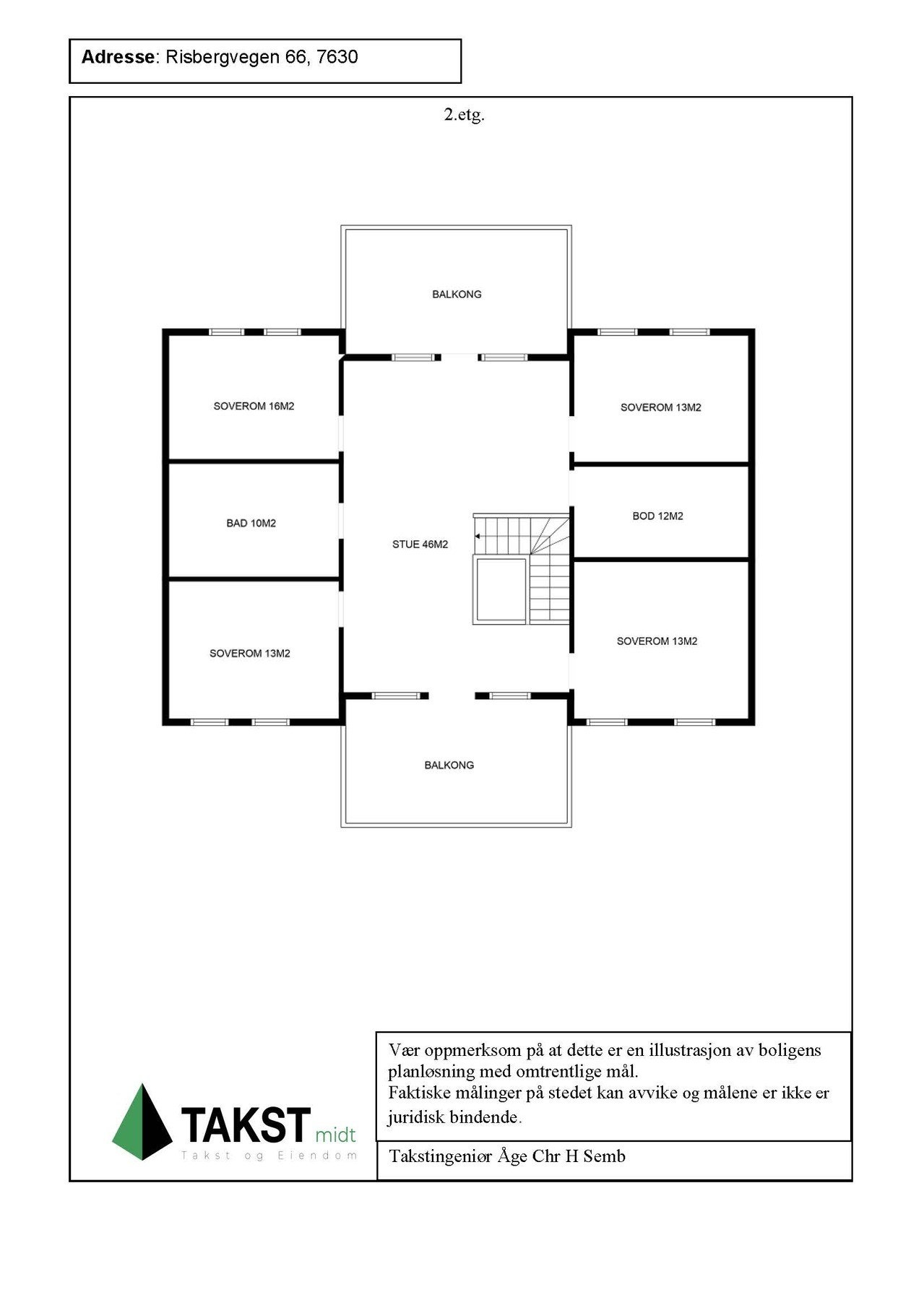 Planskisse 2. etg Galleribilde
