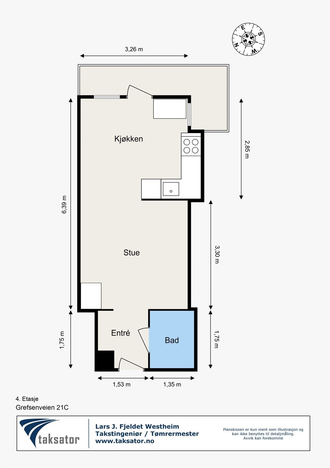 Effektiv og romslig planløsning - 4. Etasje Galleribilde