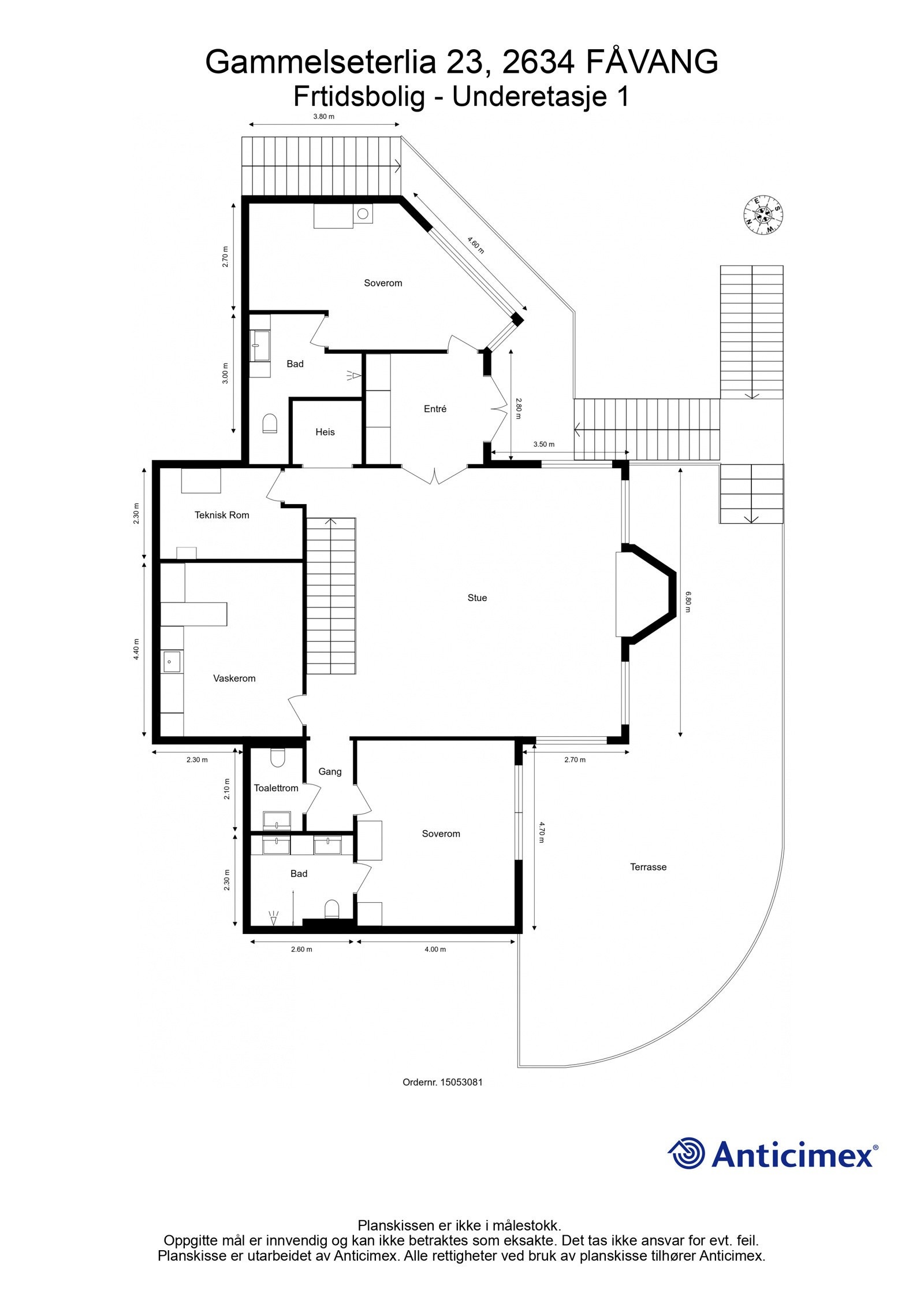 Plantegning underetasje Galleribilde