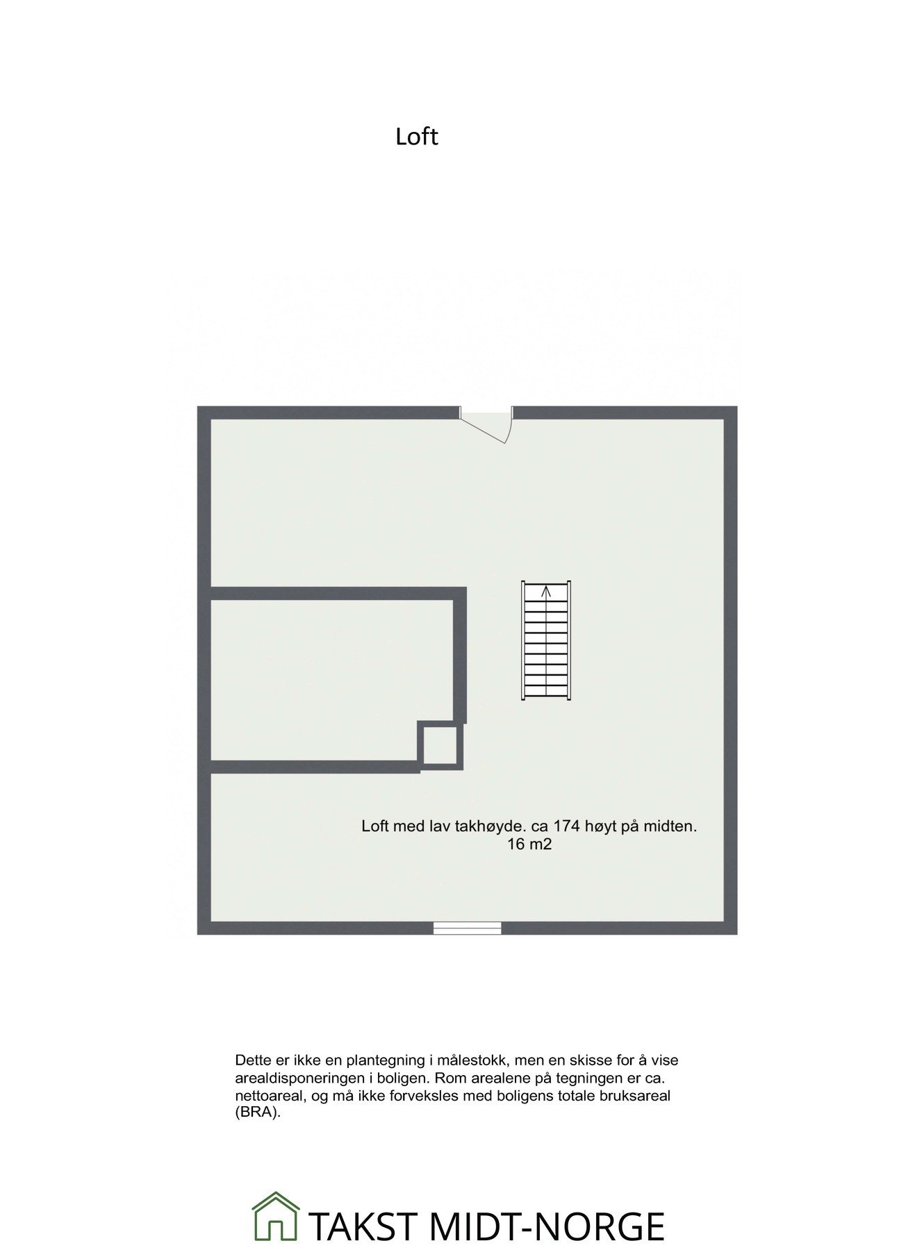 Plantegning loft. Galleribilde