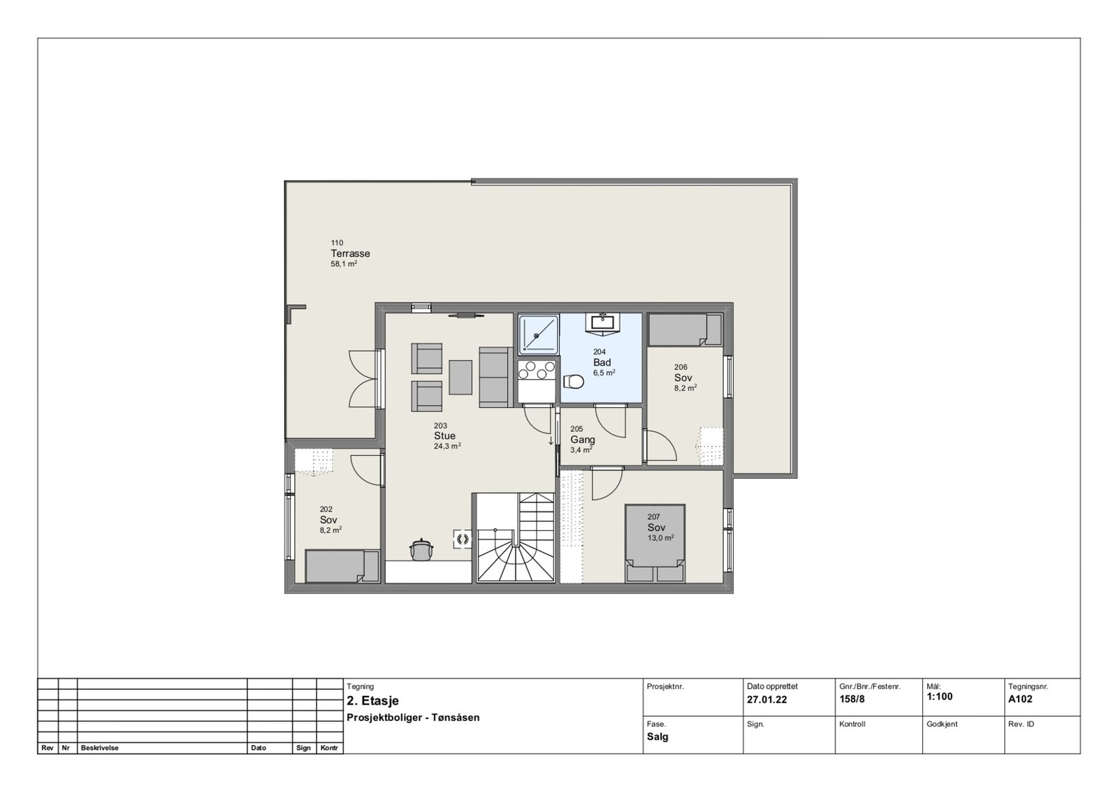 Plantegning - 2. etasje. Galleribilde