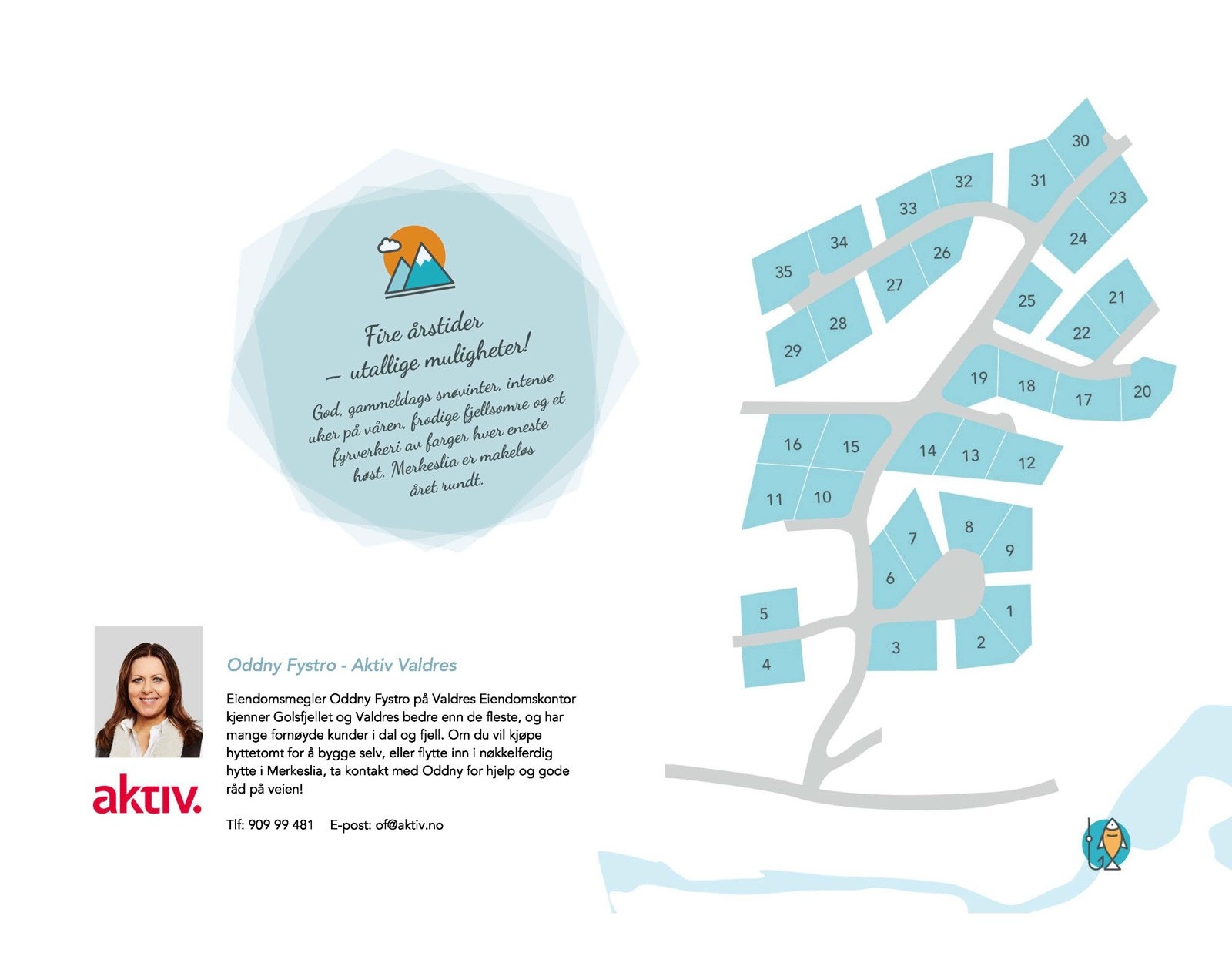 Tomtekart for Merkeslia Hyttefelt Galleribilde