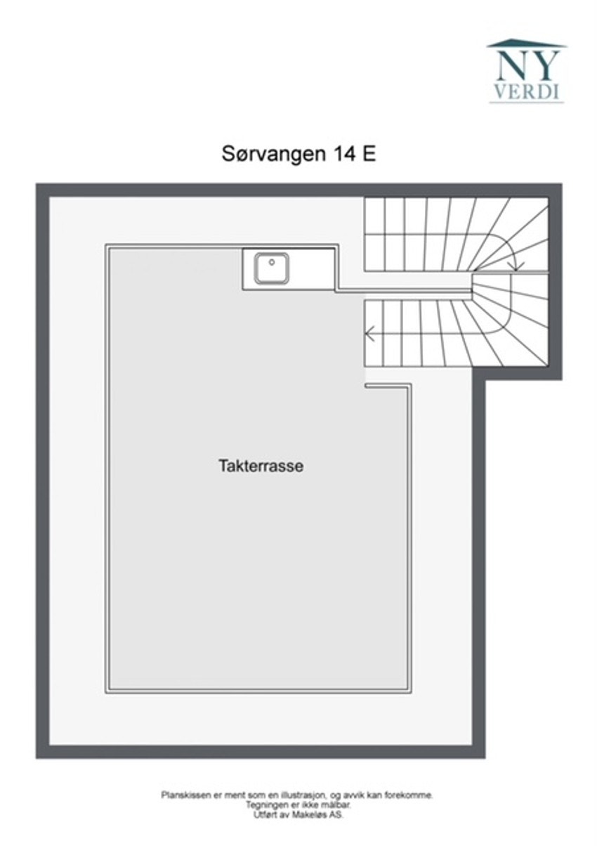 Plantegning - Takterrasse Galleribilde