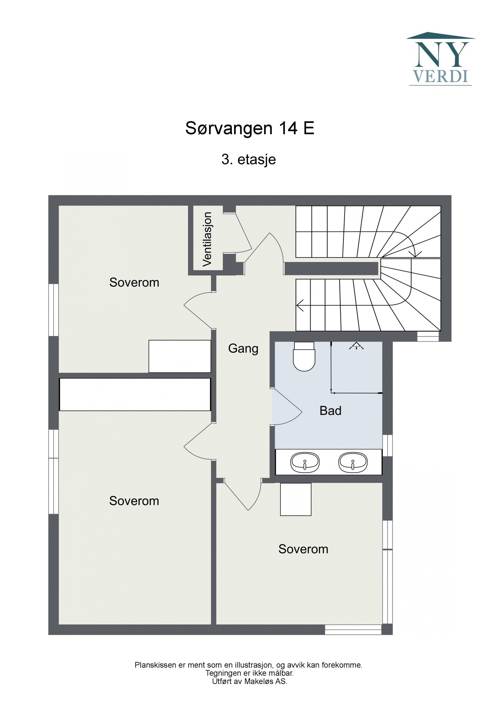 Plantegning - 3. etasje Galleribilde