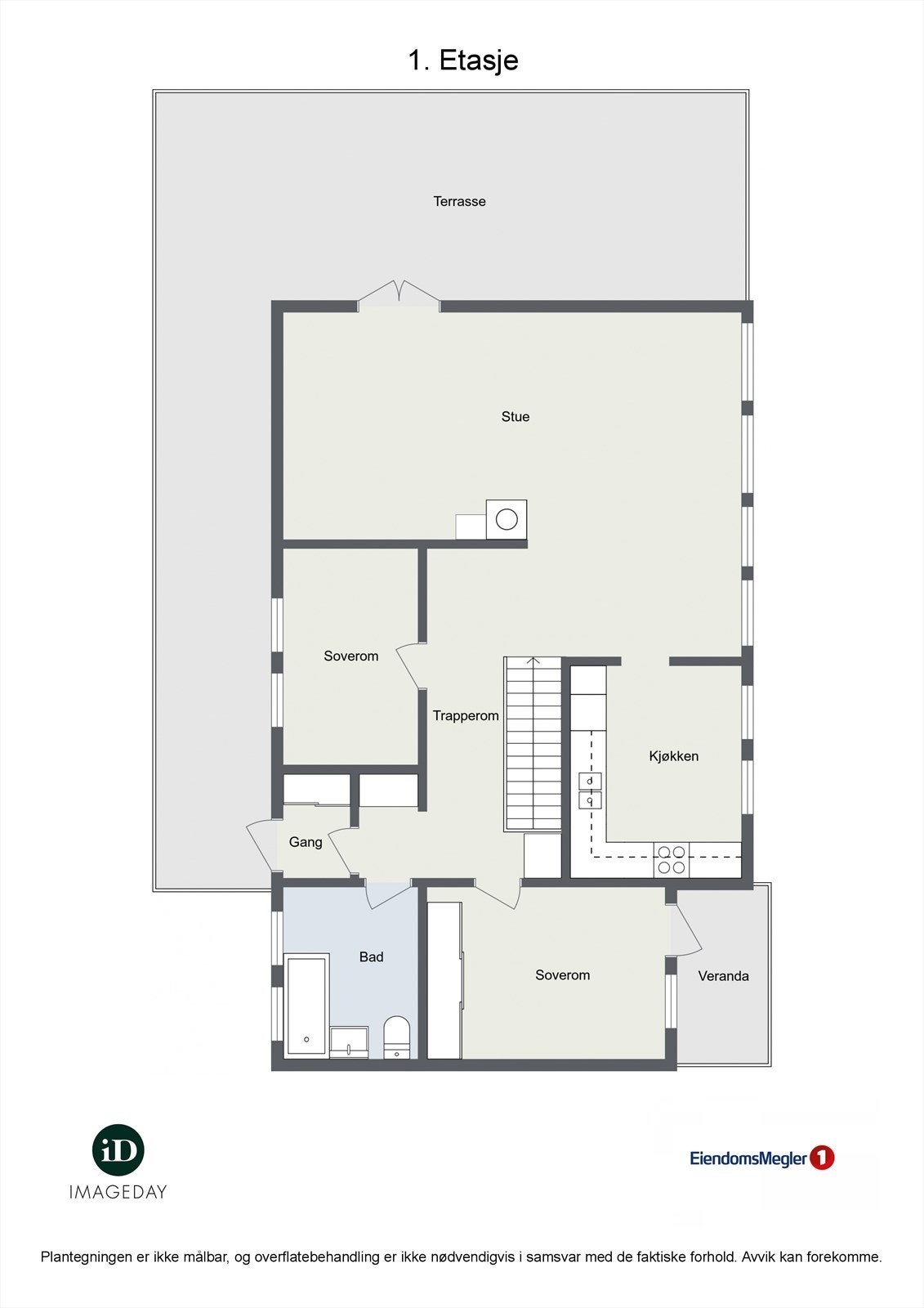 Plantegning 1. etasje Galleribilde
