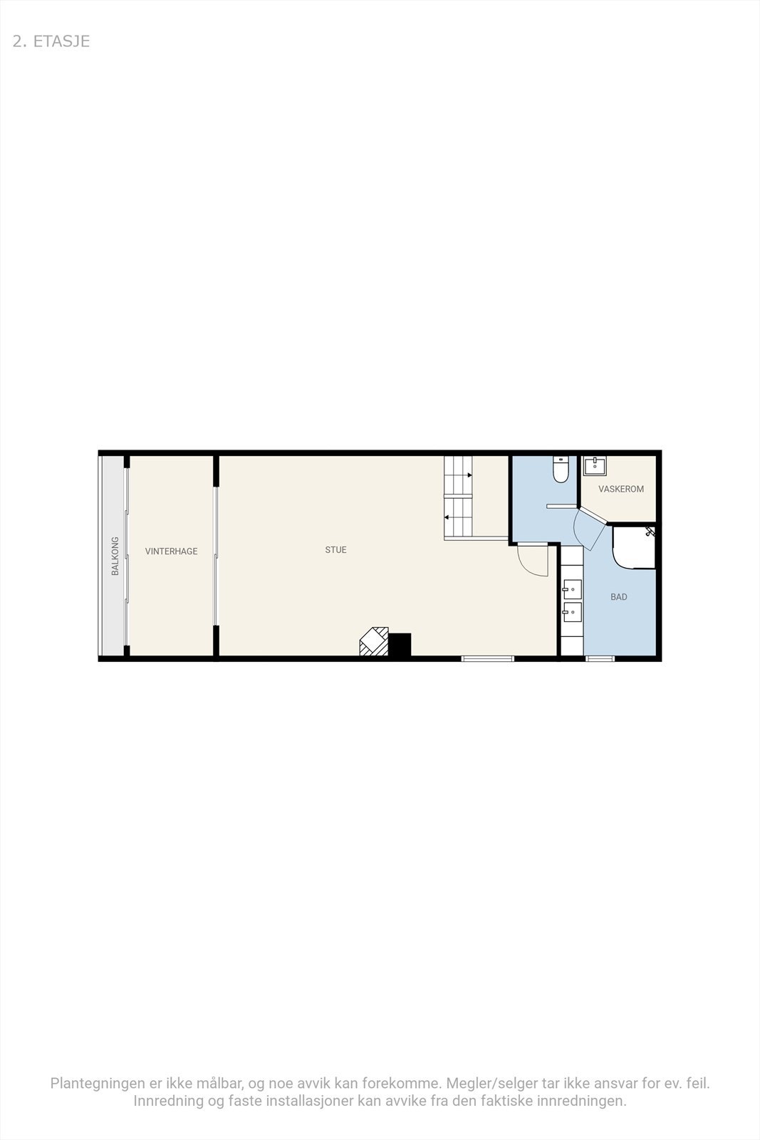 Plantegning mellomliggende etasje Galleribilde