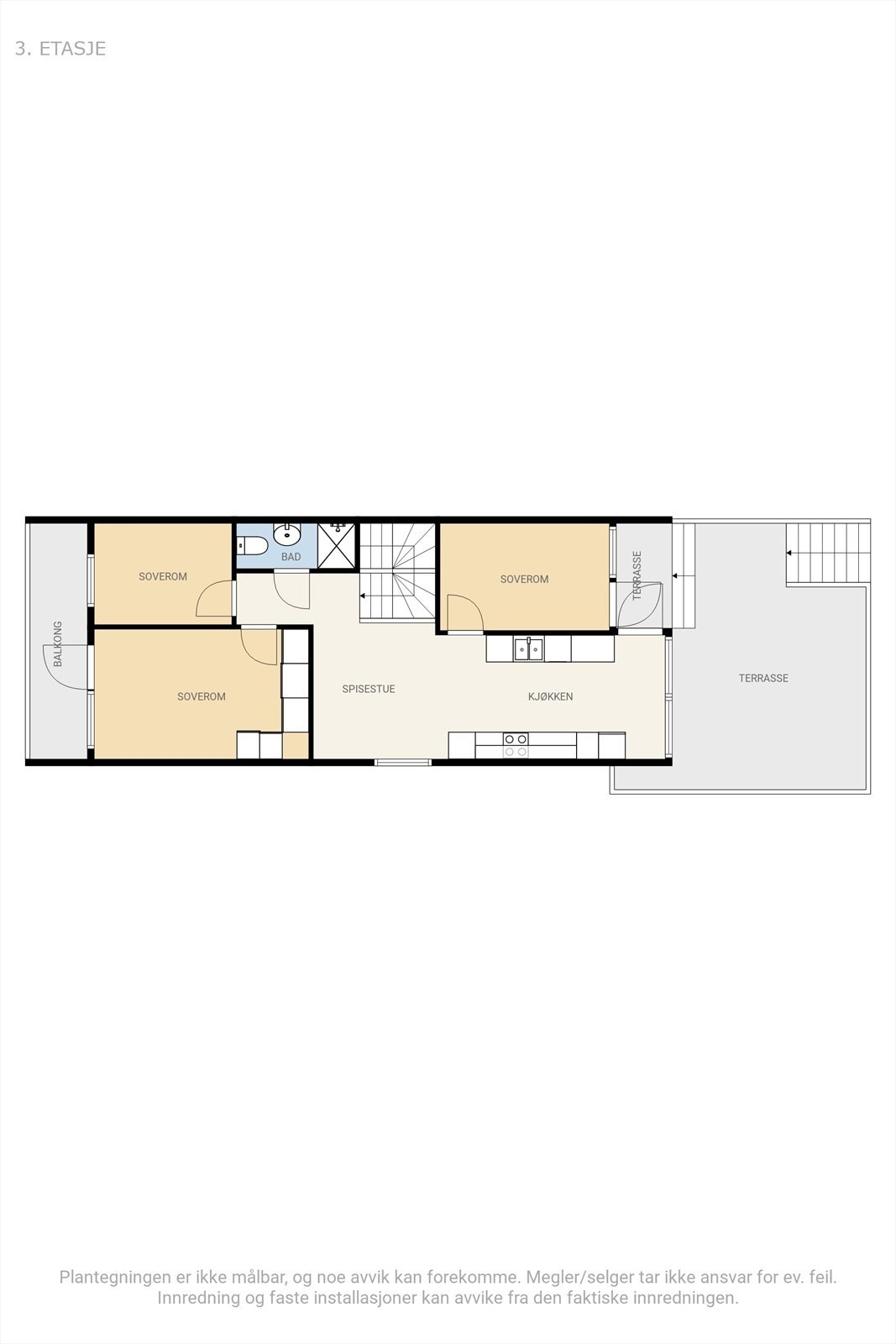 Plantegning øverste etasje Galleribilde