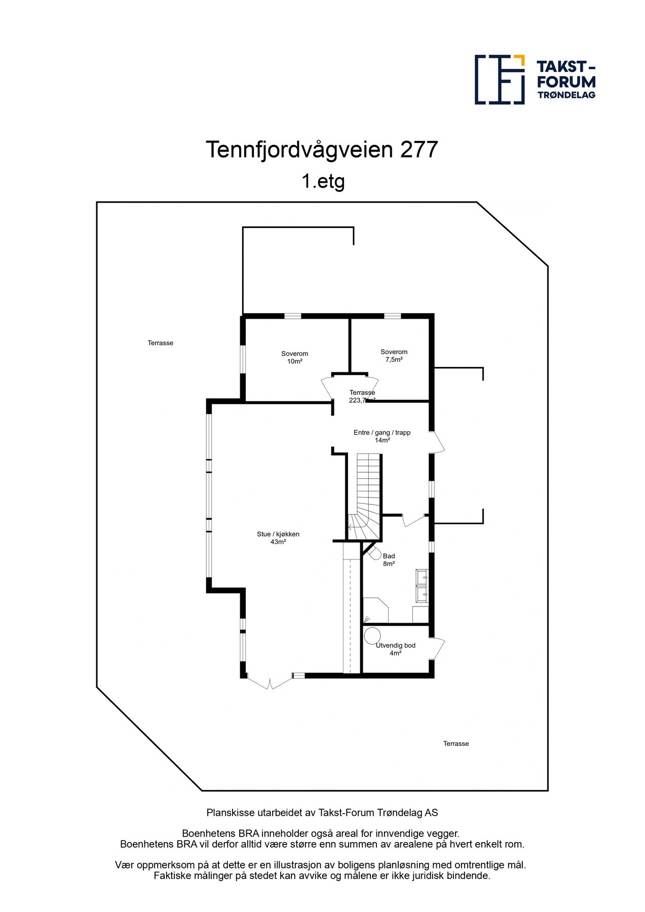 Planskisse - 1.etasje Galleribilde