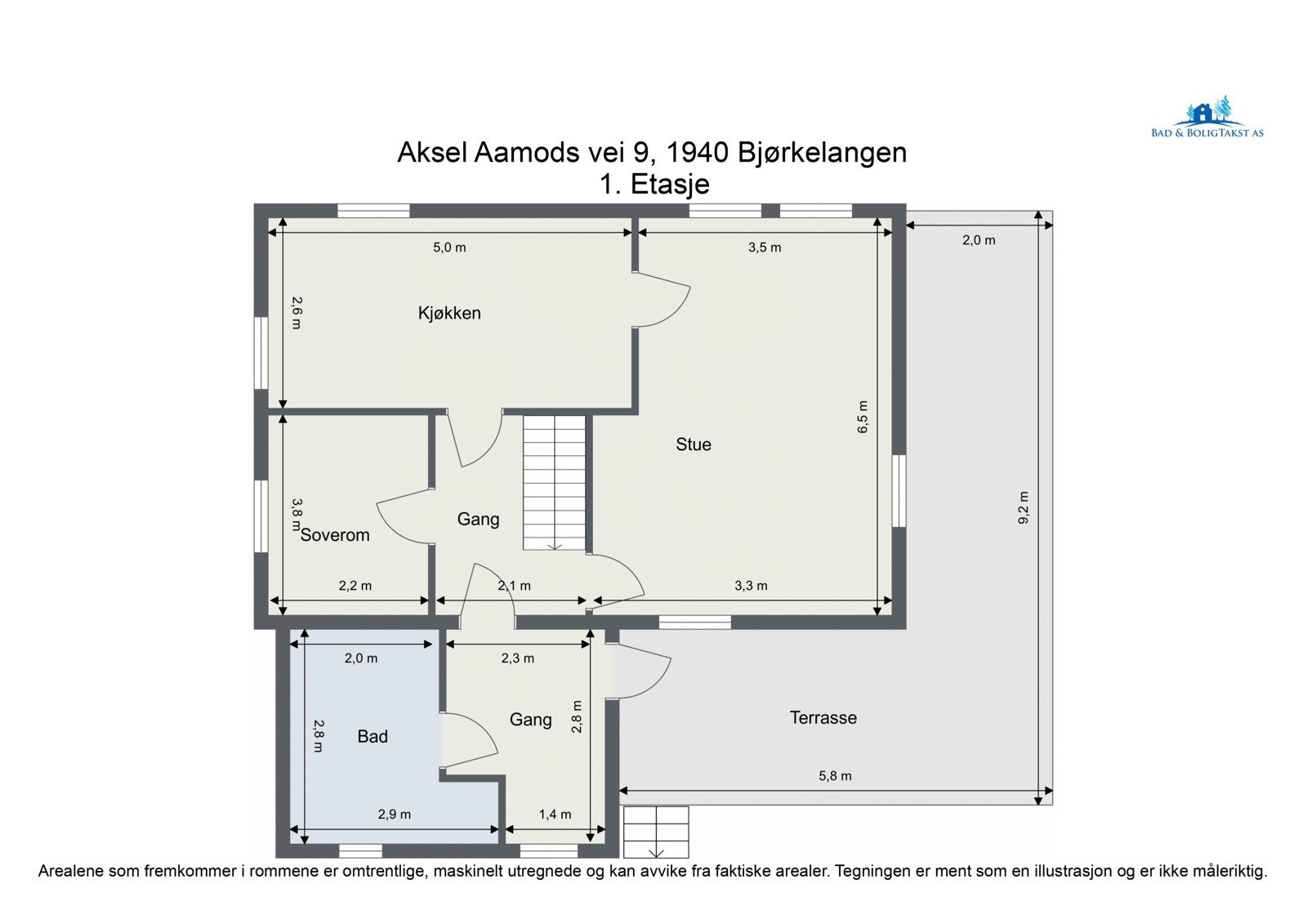 Planskisse hovedetasje Galleribilde