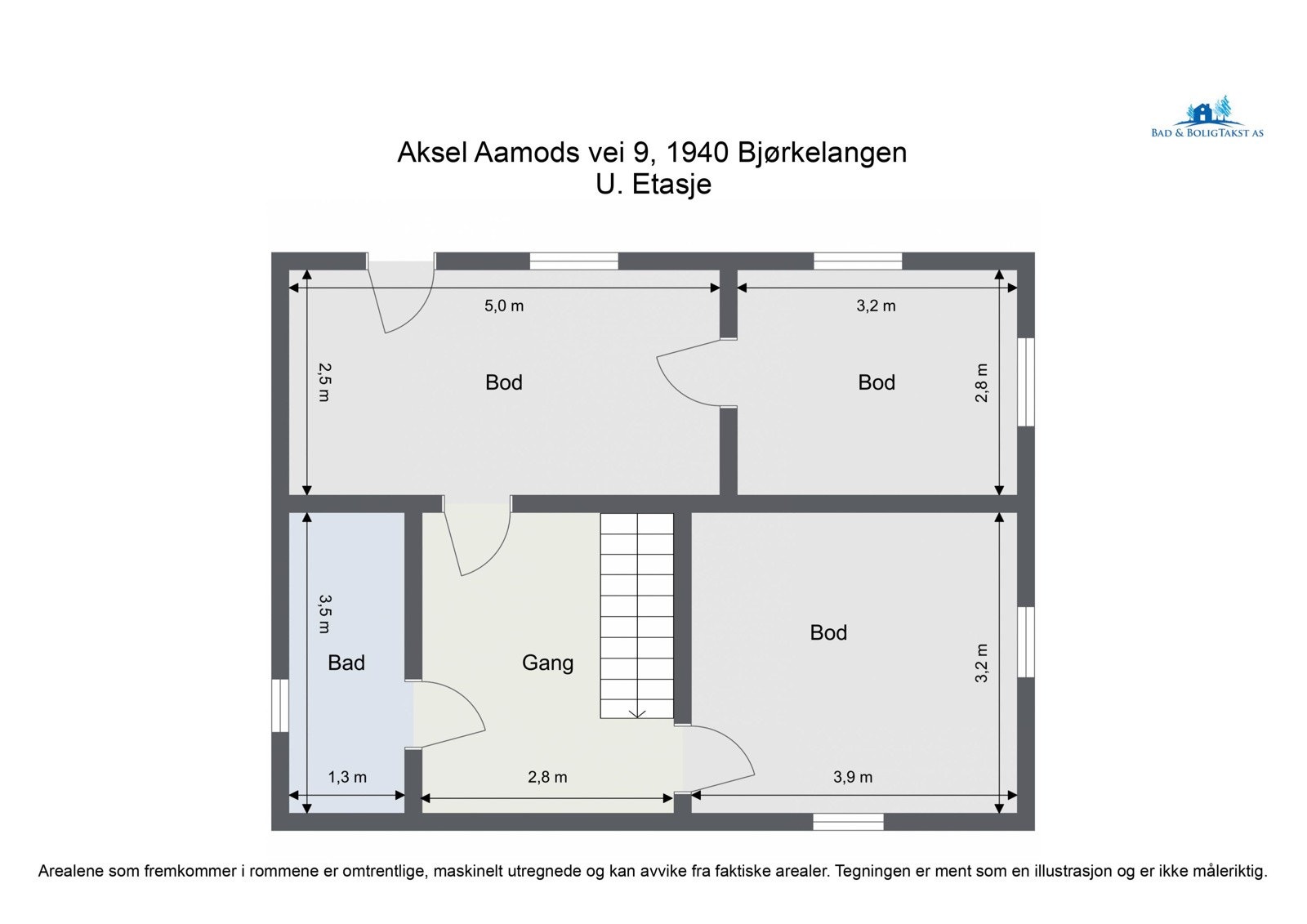 Planskisse underetasjen Galleribilde