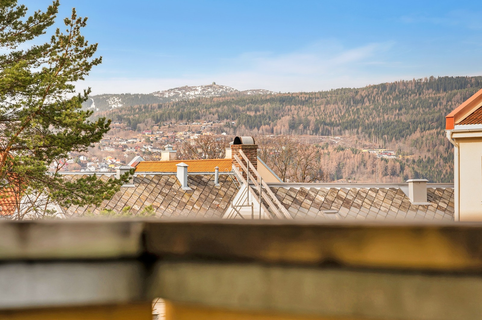Utsikt mot Byåsen fra balkongen. Galleribilde