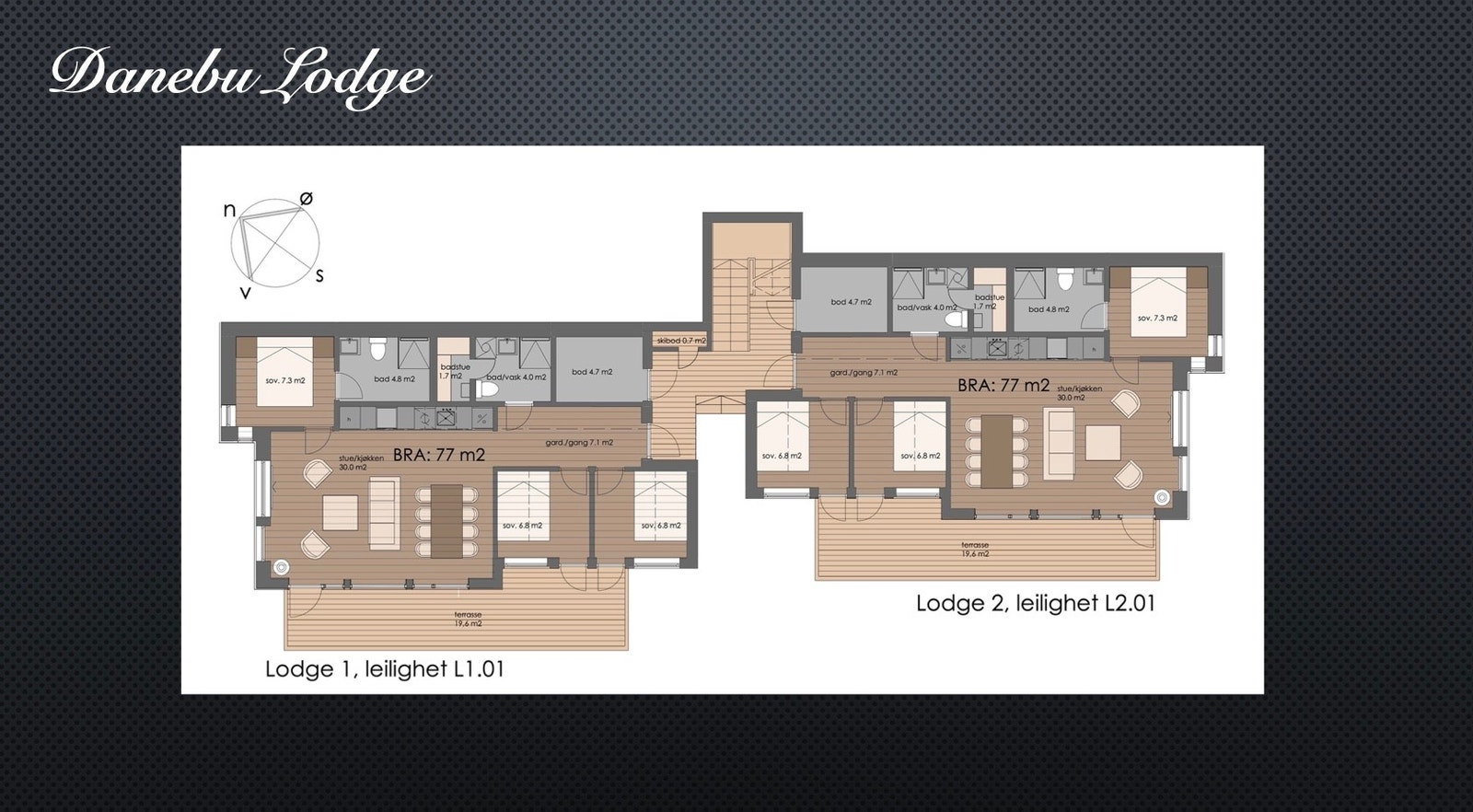 Planløsning 1-etasje ( Planløsning lik på alle loddene) Galleribilde