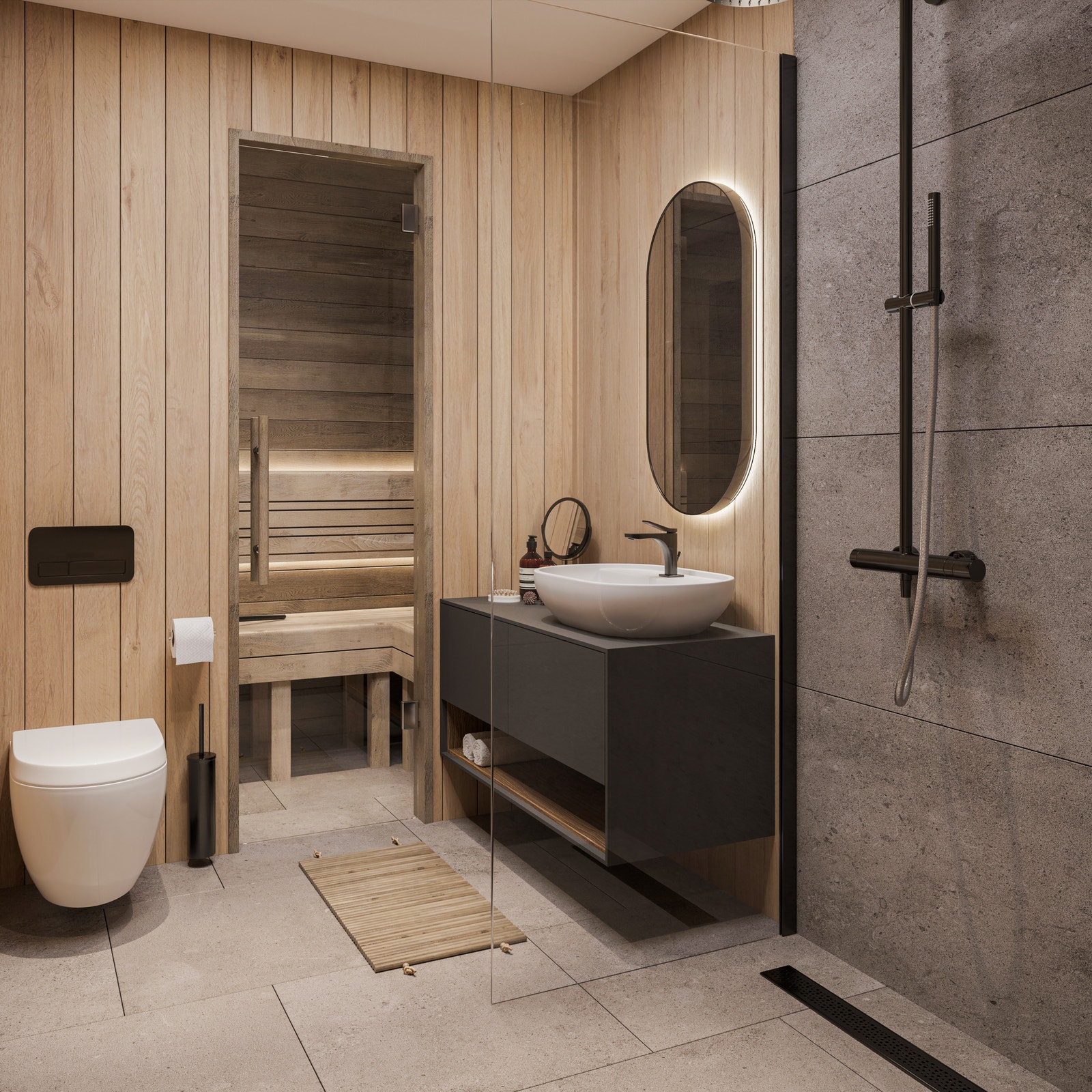 Bad m/ badstue Galleribilde