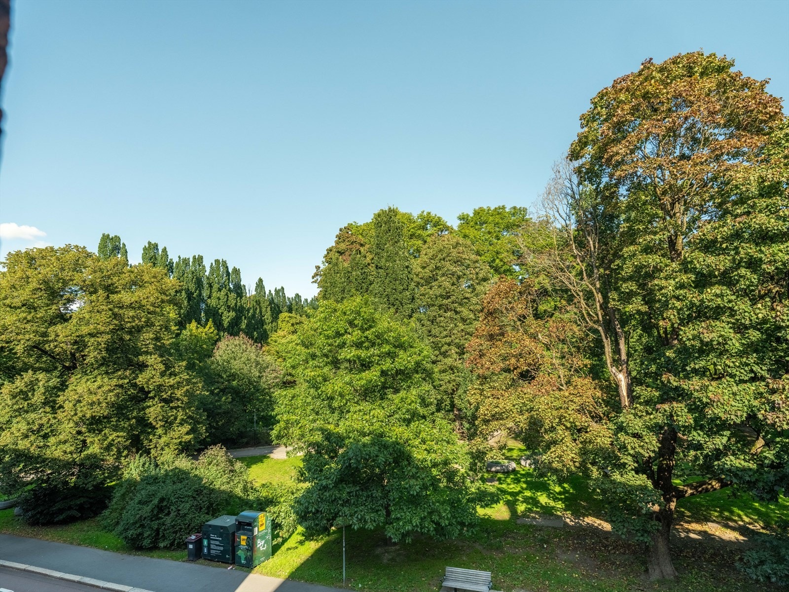 Utsiktbilde mot Botanisk hage på sommerstid. Galleribilde