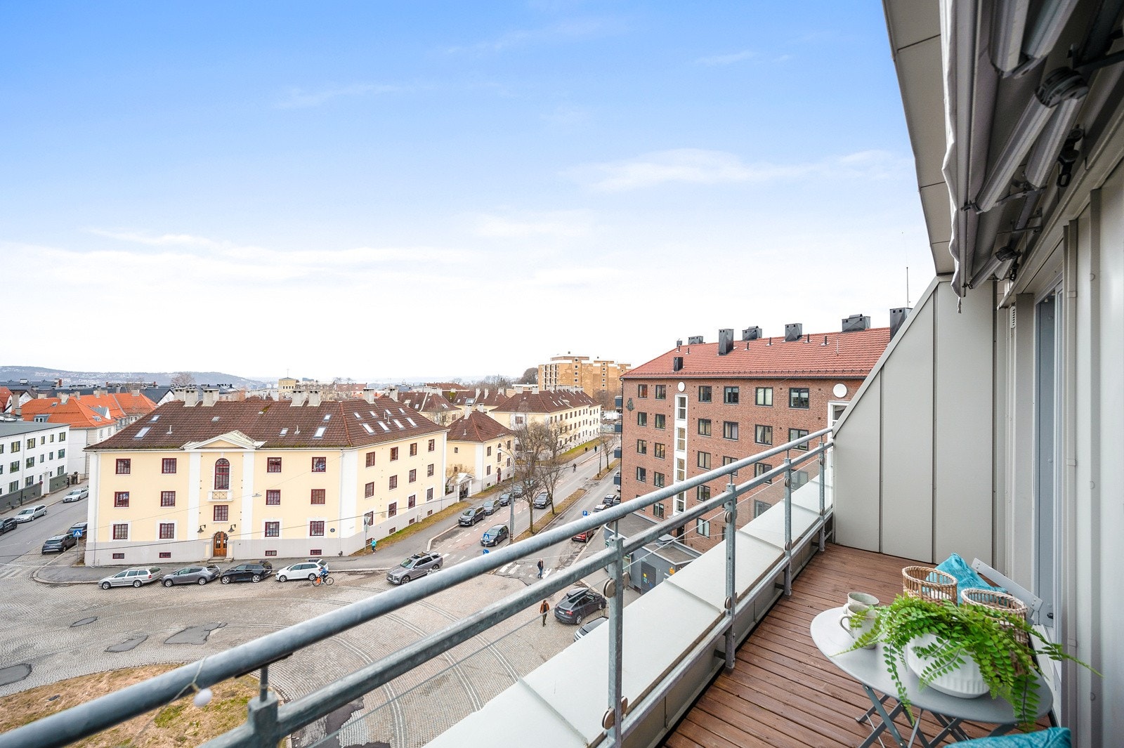 Her vil du ha fin utsikt mot bl.a. Lisa Kristoffersens plass og resten av byen. Galleribilde