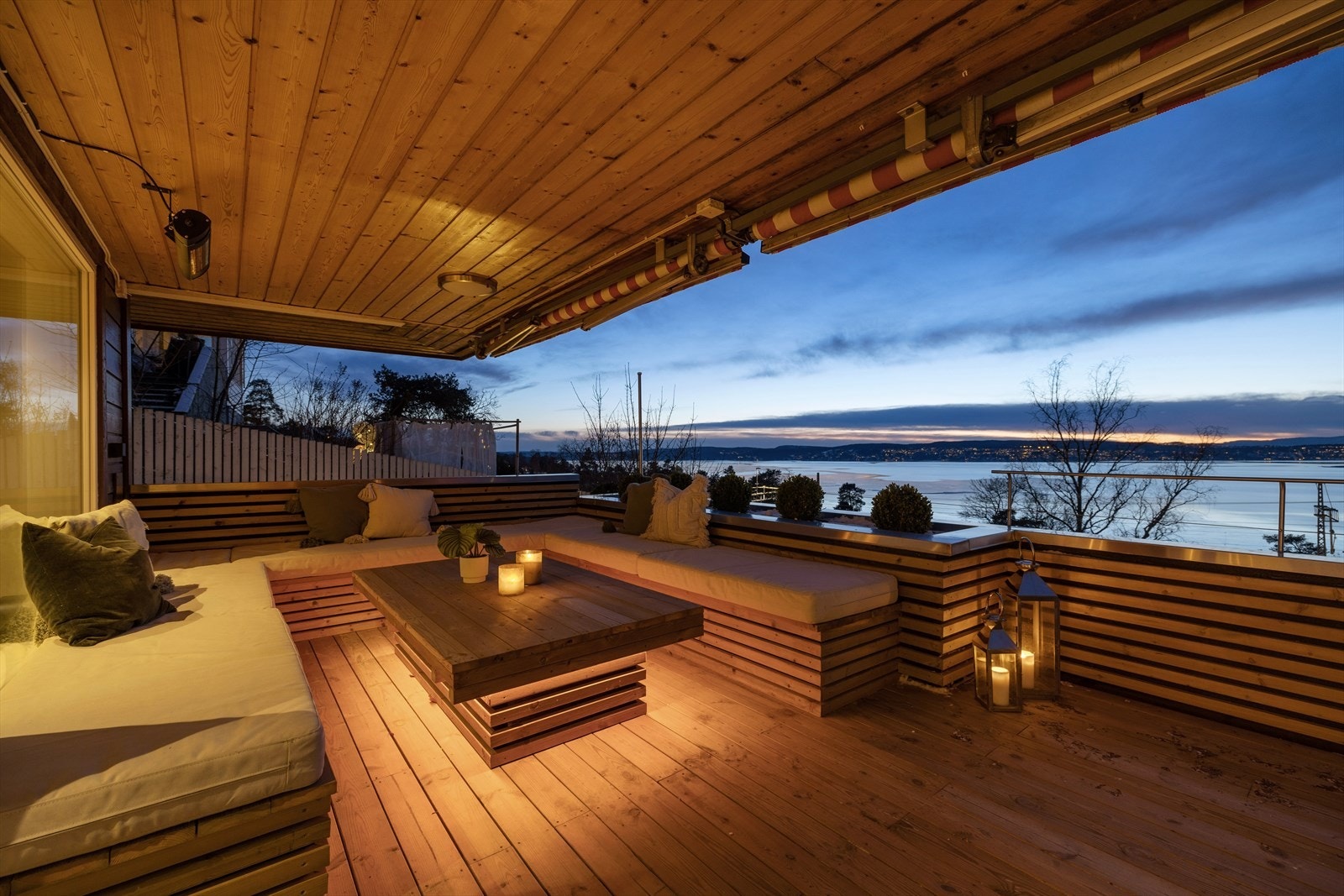 Her kan deilige dager og kvelder nytes helt til solen går ned i horisonten Galleribilde