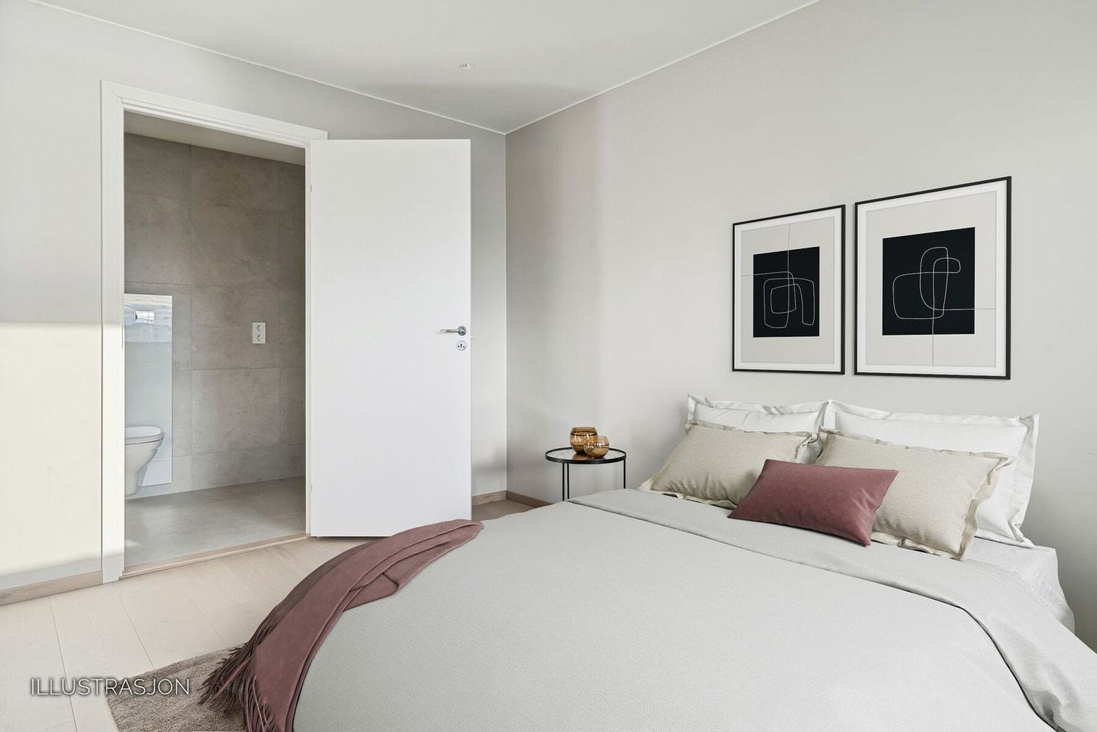 Fra soverommet går du inn på eget bad - Såkalt master-bathroom. Galleribilde