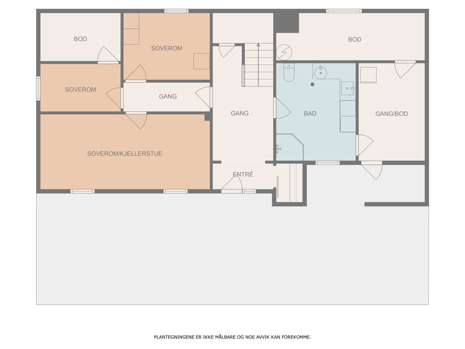 Plantegning underetasje... Galleribilde