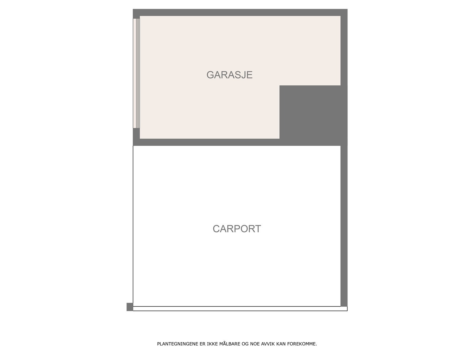 Plantegning garasje og carport... Galleribilde