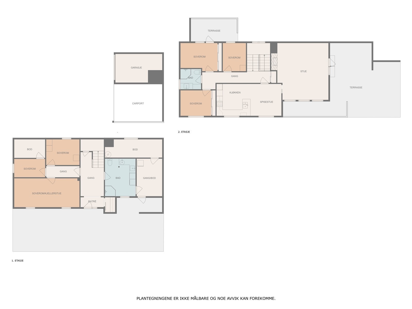 Plantegning alle etasjer. Galleribilde