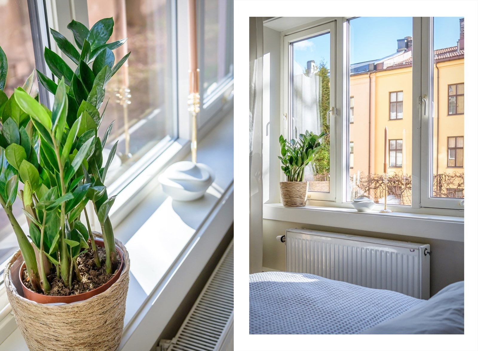 Koselige dype vinduskarmer med plass til blomster Galleribilde