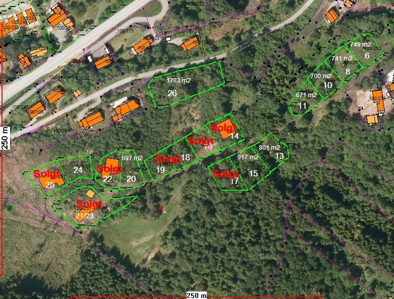 Tomteinndeling Galleribilde