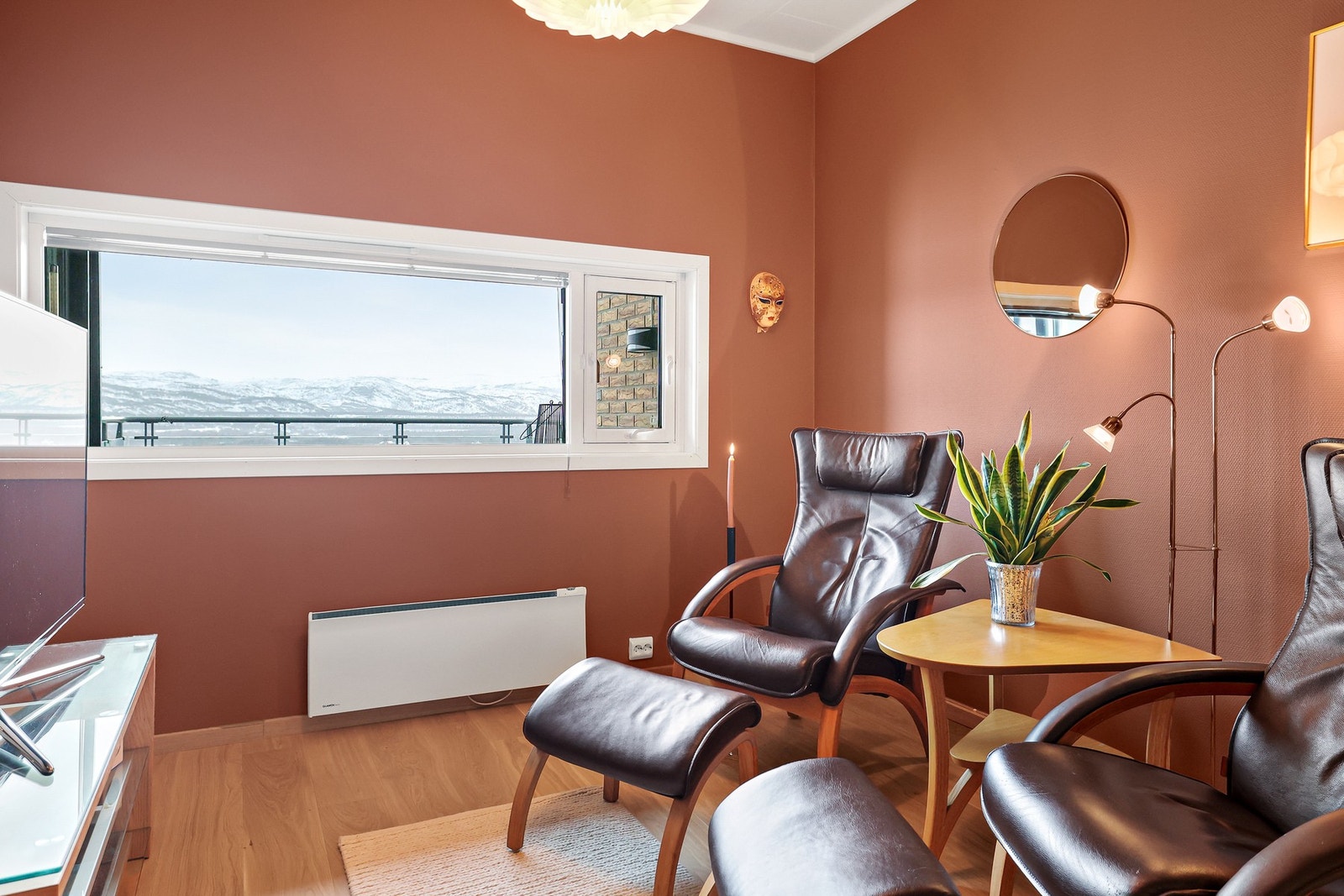 Det siste soverommet blir i dag brukt som ekstra stue. Galleribilde