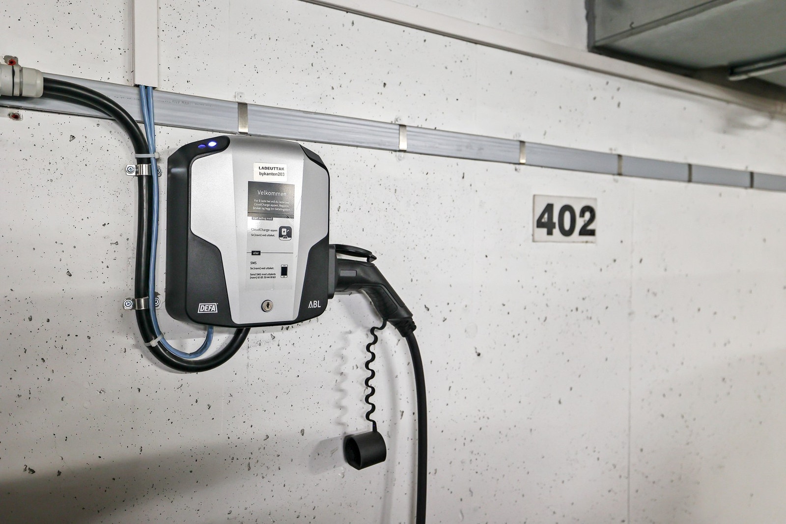 Det er montert el- billader Galleribilde